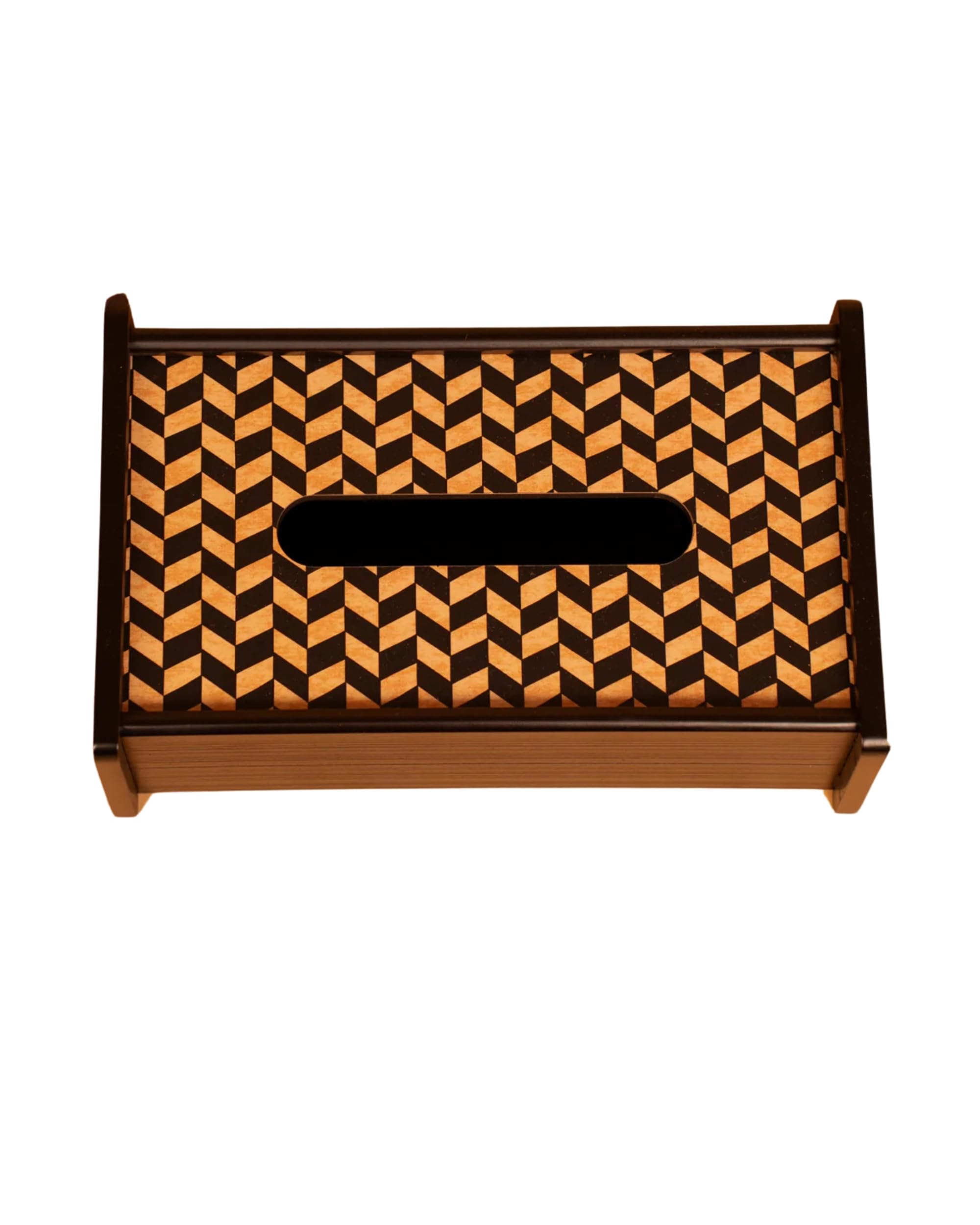 Premsons® Wooden Tissue Holder – Elegant & Durable Tissue Dispenser for Home, Office & Car Decor with Digital Printed Design