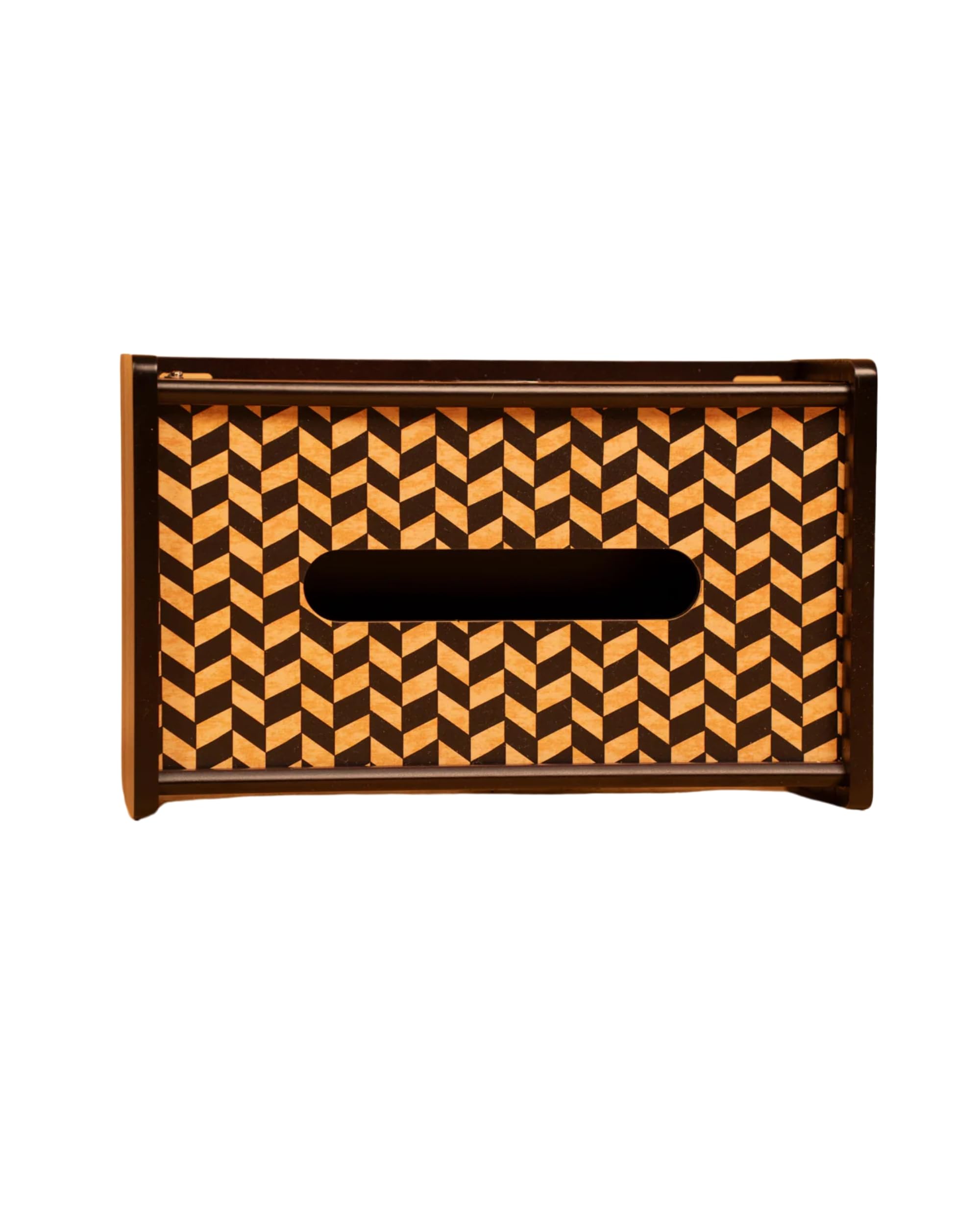 Premsons® Wooden Tissue Holder – Elegant & Durable Tissue Dispenser for Home, Office & Car Decor with Digital Printed Design
