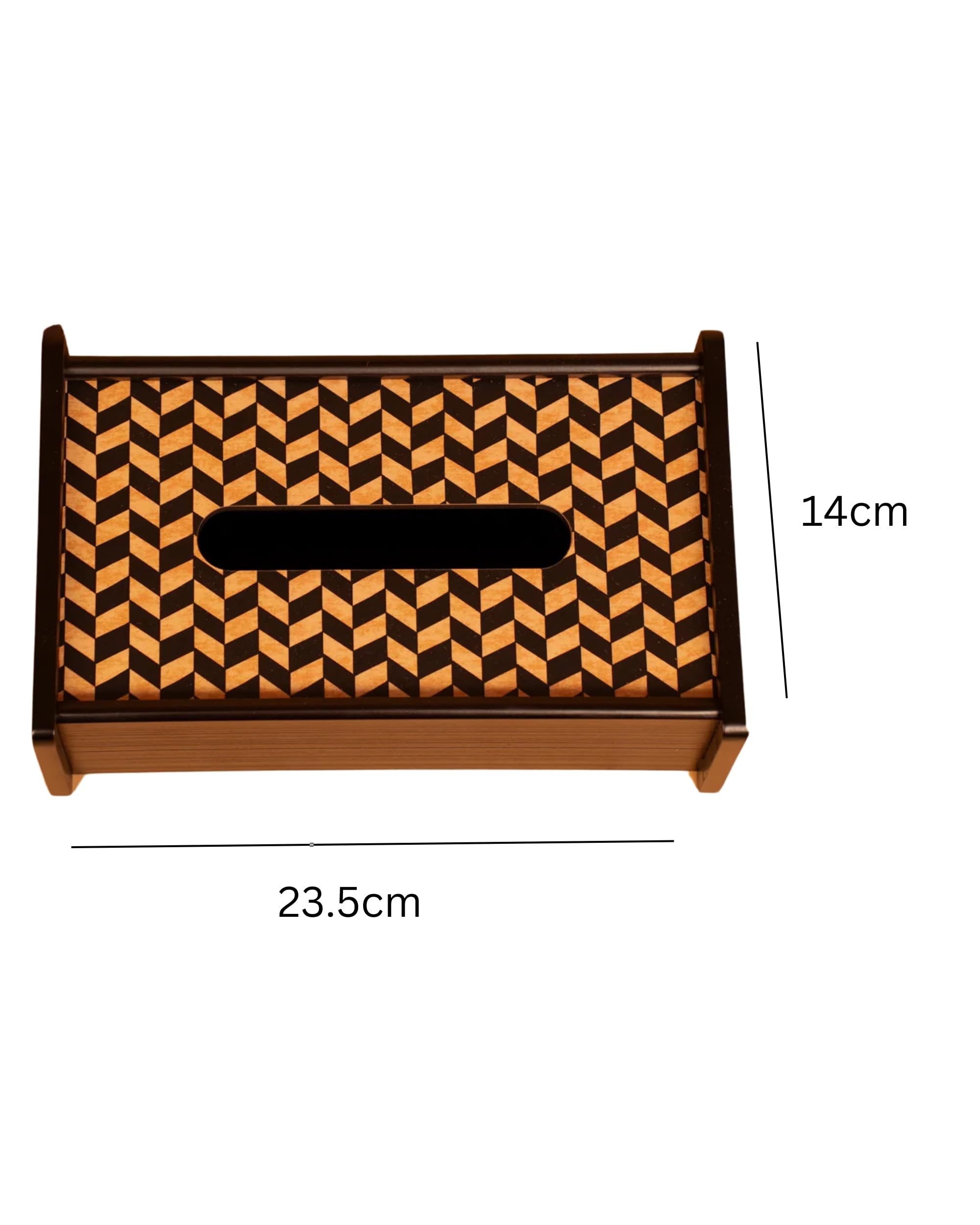 Premsons® Wooden Tissue Holder – Elegant & Durable Tissue Dispenser for Home, Office & Car Decor with Digital Printed Design