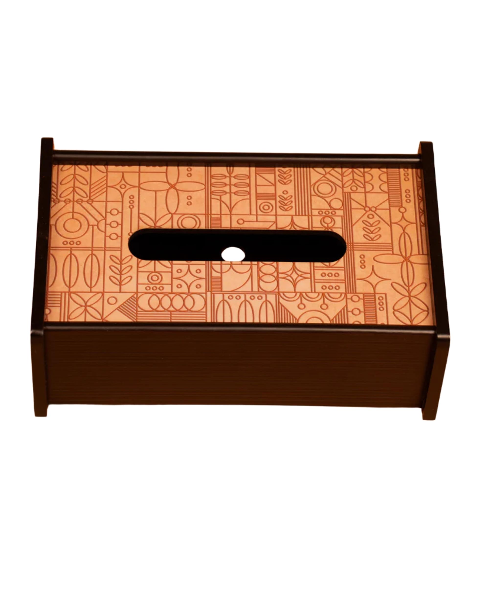 Premsons® Wooden Tissue Holder – Elegant & Durable Tissue Dispenser for Home, Office & Car Decor with Digital Printed Design