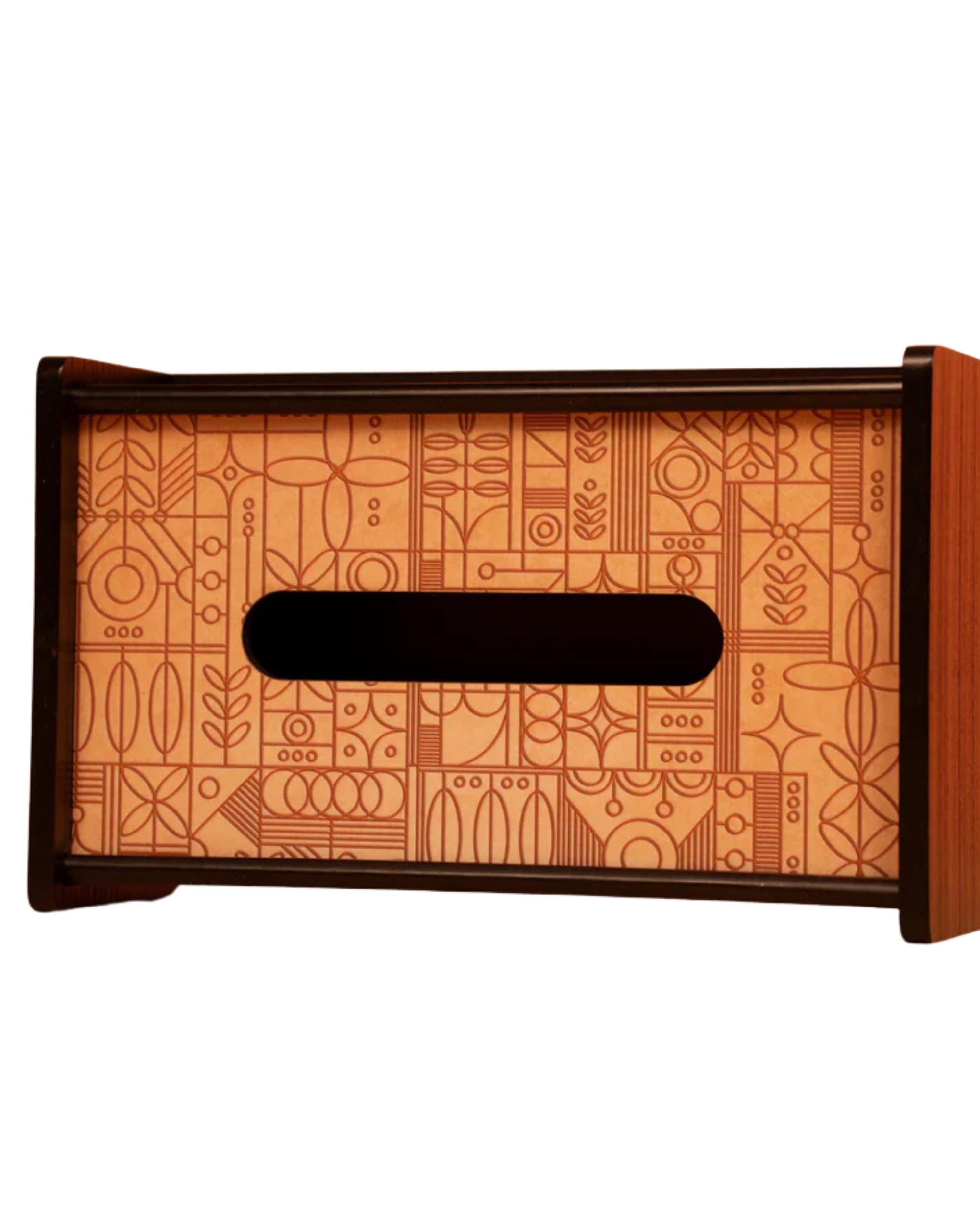 Premsons® Wooden Tissue Holder – Elegant & Durable Tissue Dispenser for Home, Office & Car Decor with Digital Printed Design