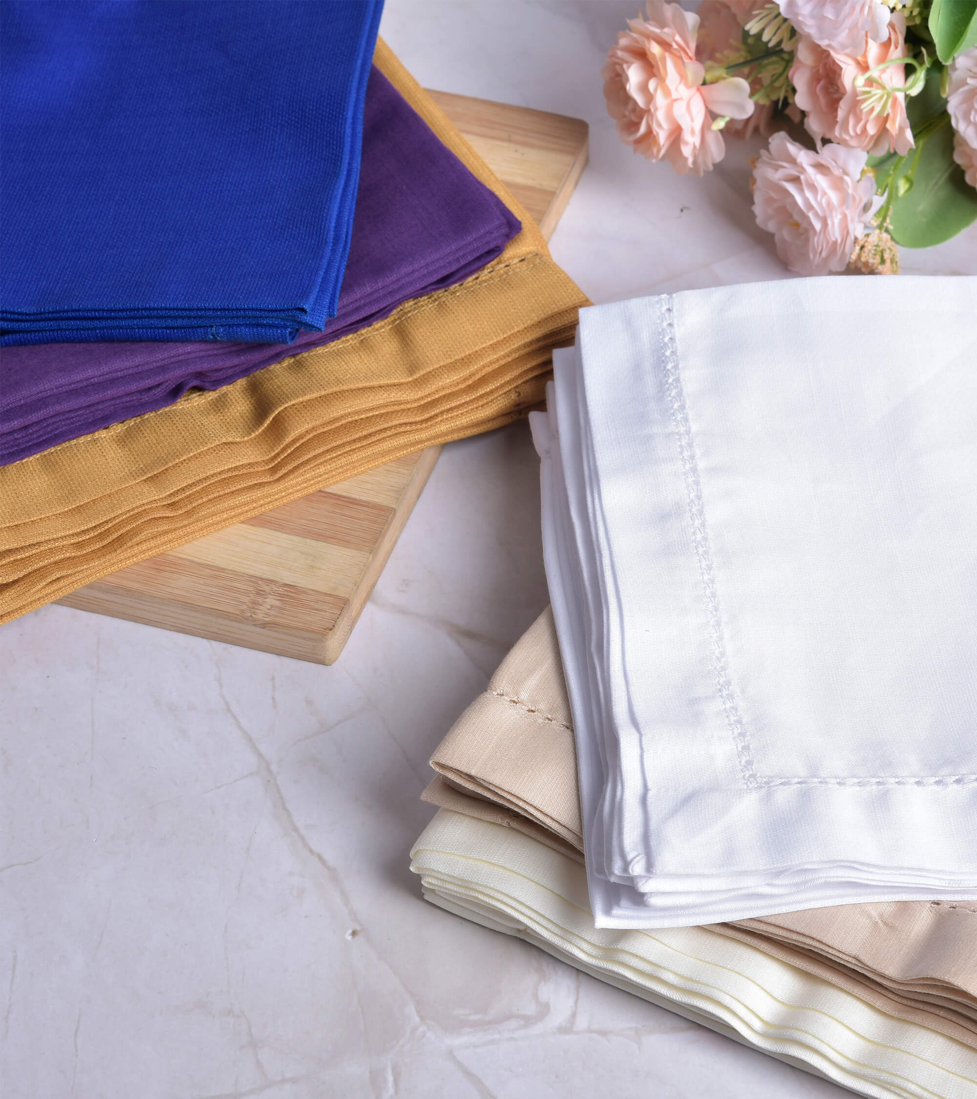 Premsons® Elegant Linen-Cotton Table Napkins – 16x16 Inch (Pack of 6) | Reusable & Machine Washable | Ideal for Dining, Parties, Weddings, Restaurants & Hotels - Purple