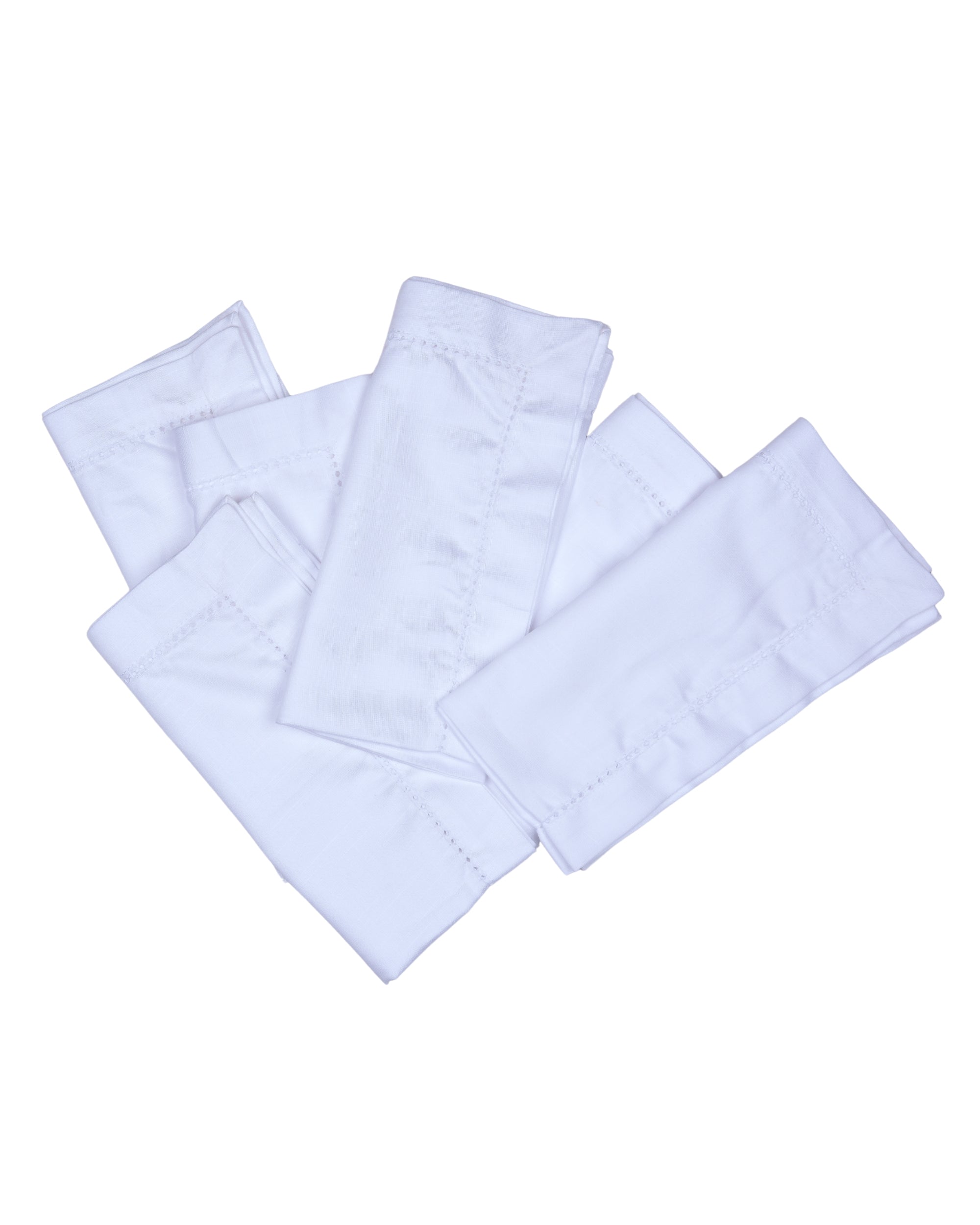 Premsons® Elegant Linen-Cotton Table Napkins – 16x16 Inch (Pack of 6) | Reusable & Machine Washable | Ideal for Dining, Parties, Weddings, Restaurants & Hotels - White