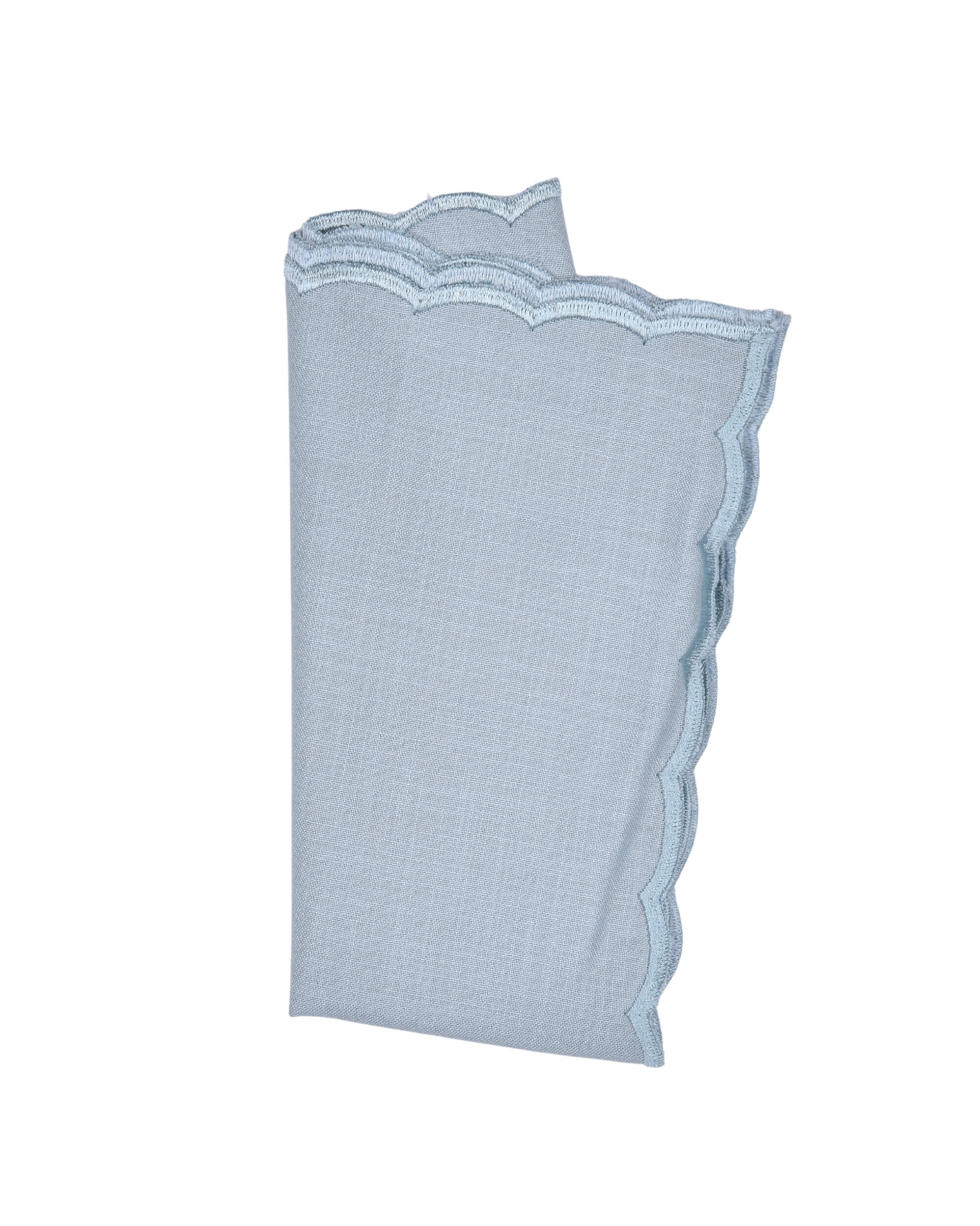 Premsons® Elegant Linen-Cotton Table Napkins – 16x16 Inch (Pack of 6) | Reusable & Machine Washable | Ideal for Dining, Parties, Weddings, Restaurants & Hotels - Light Blue