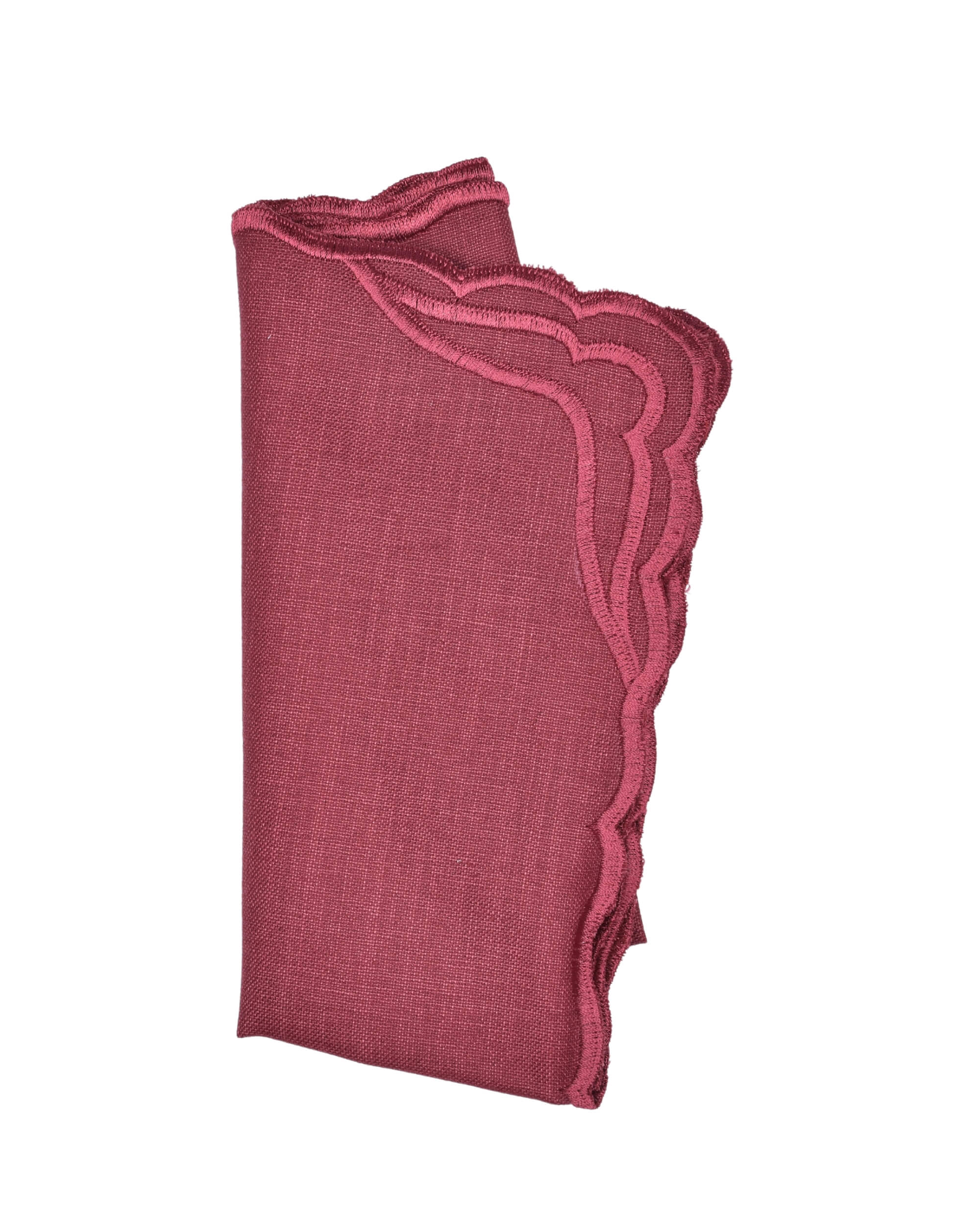Premsons® Elegant Linen-Cotton Table Napkins – 16x16 Inch (Pack of 6) | Reusable & Machine Washable | Ideal for Dining, Parties, Weddings, Restaurants & Hotels - Maroon