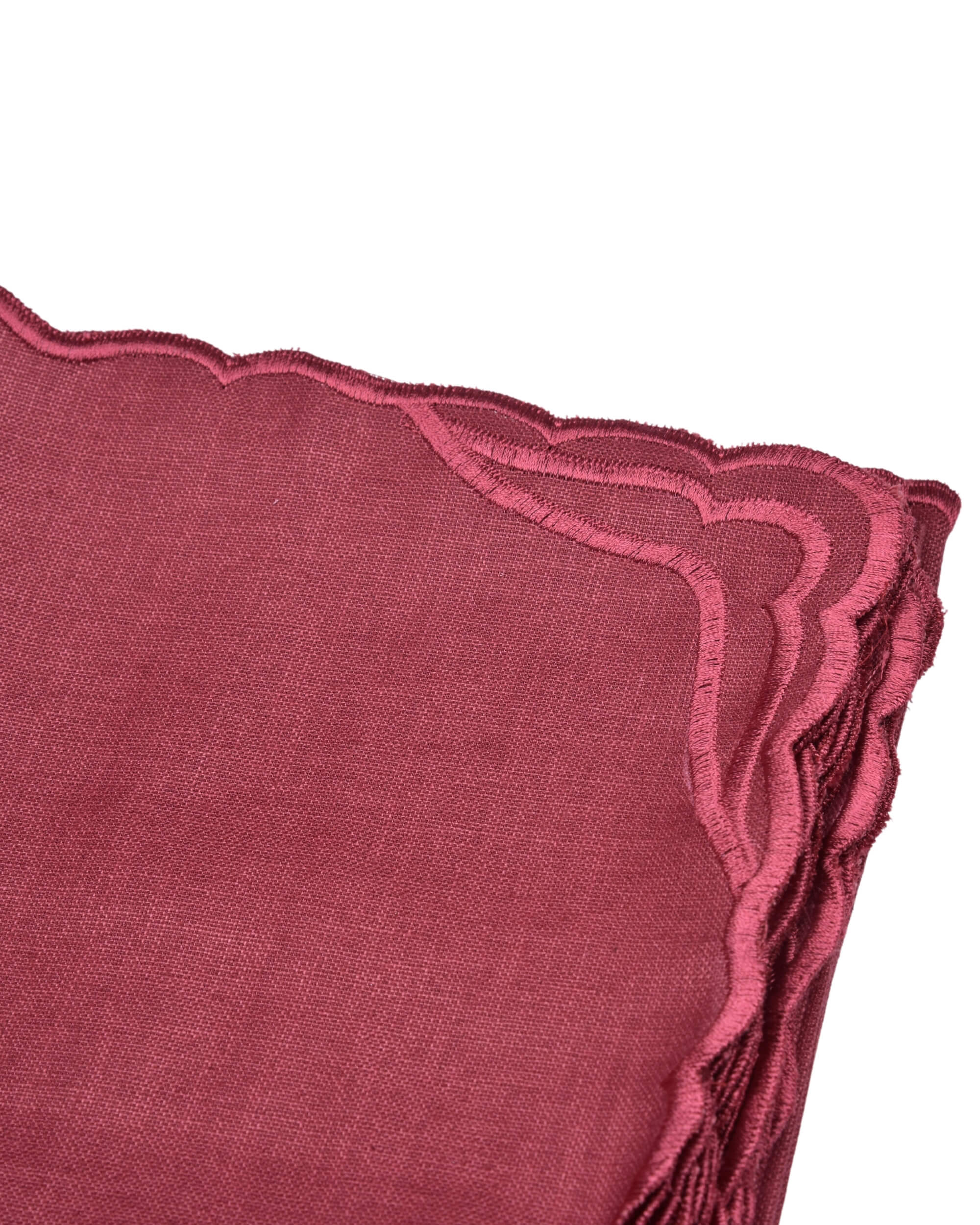 Premsons® Elegant Linen-Cotton Table Napkins – 16x16 Inch (Pack of 6) | Reusable & Machine Washable | Ideal for Dining, Parties, Weddings, Restaurants & Hotels - Maroon