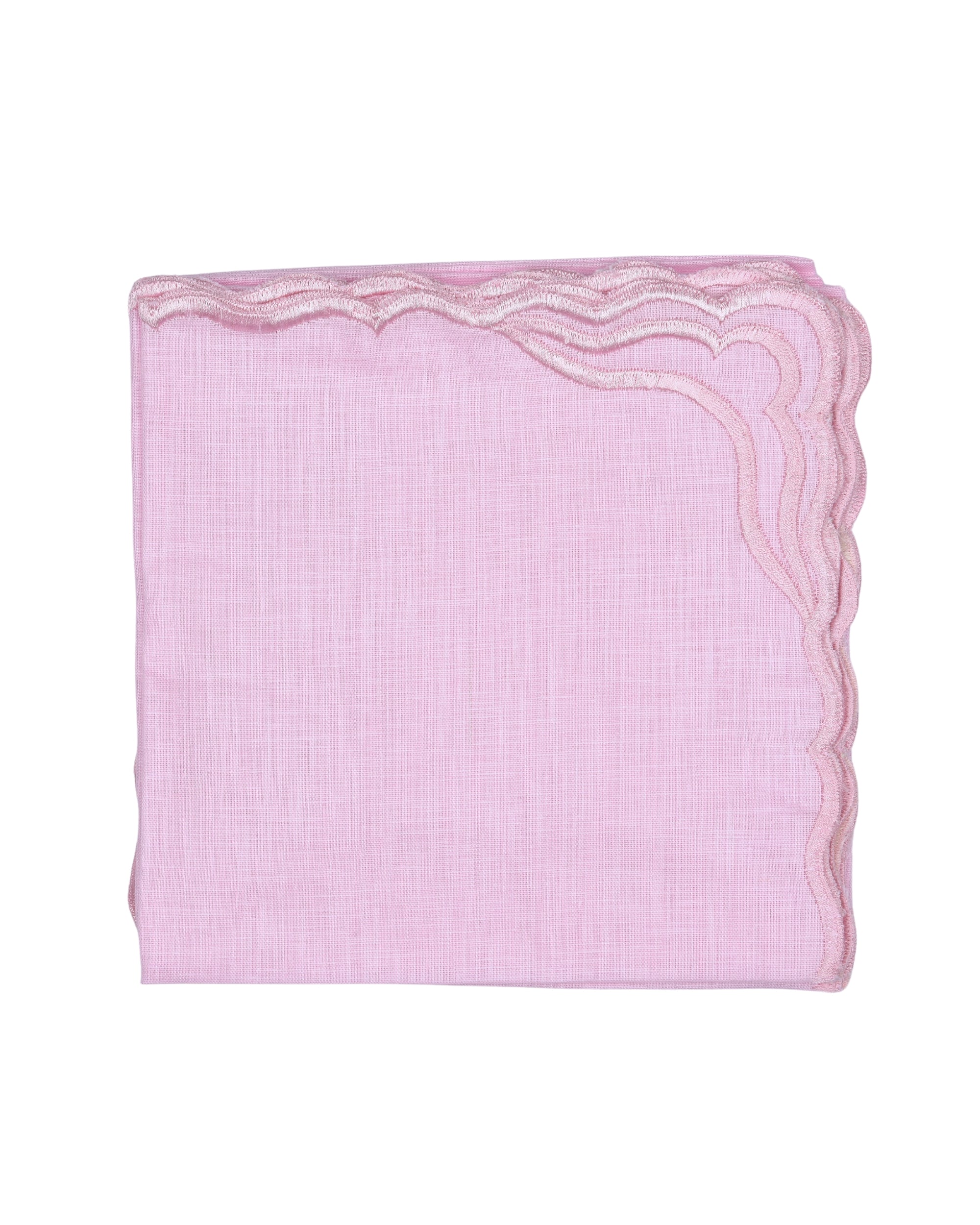 Premsons® Elegant Linen-Cotton Table Napkins – 16x16 Inch (Pack of 6) | Reusable & Machine Washable | Ideal for Dining, Parties, Weddings, Restaurants & Hotels - Light Pink