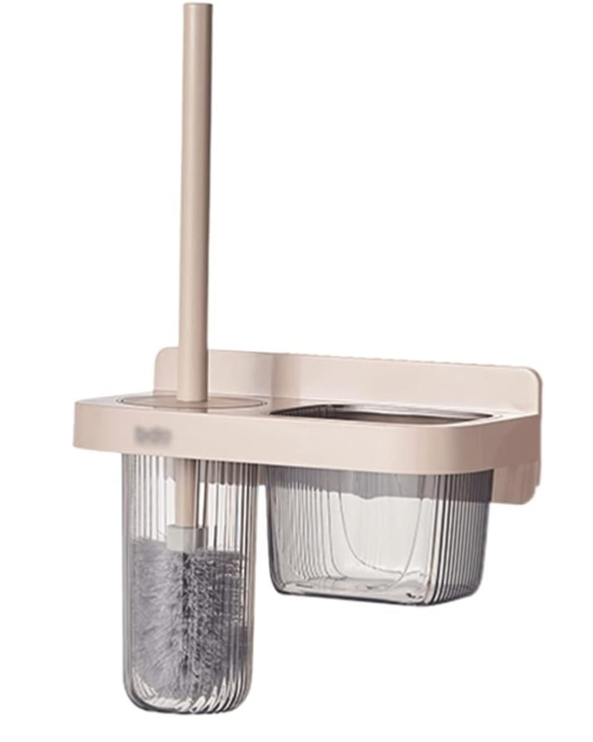 Premsons® Toilet Brush Holder Set | Strong Cleaning Bathroom Brush with Transparent Holder | Durable & Hygienic Toilet Cleaner Set