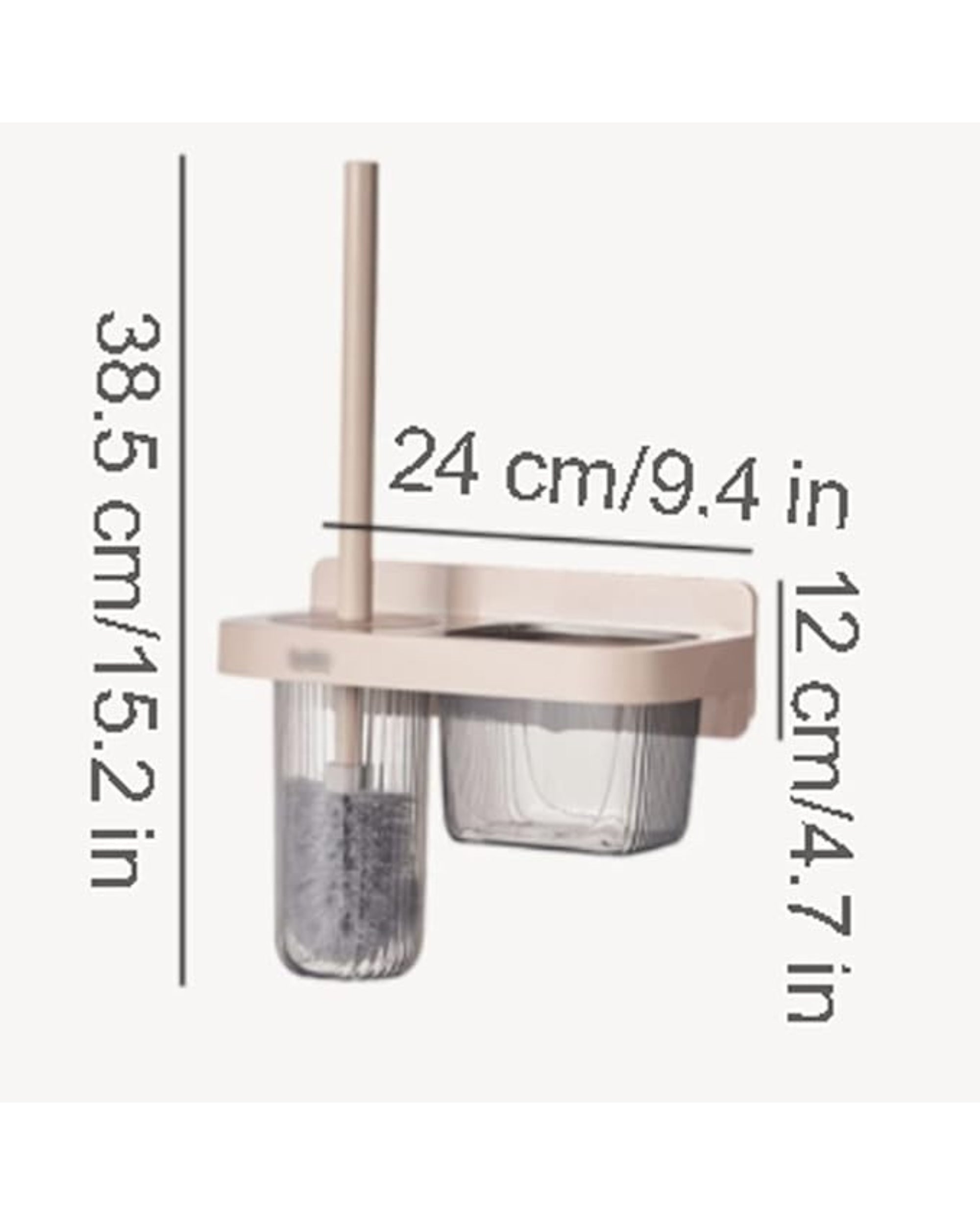 Premsons® Toilet Brush Holder Set | Strong Cleaning Bathroom Brush with Transparent Holder | Durable & Hygienic Toilet Cleaner Set