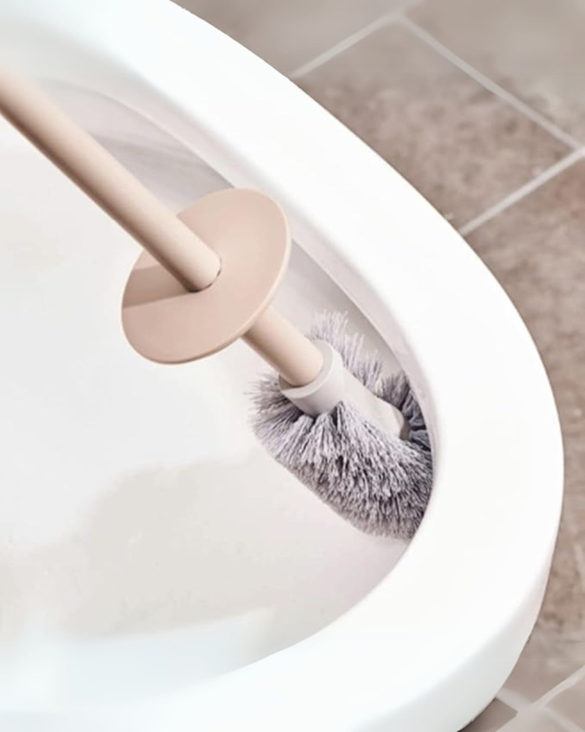 Premsons® Toilet Brush Holder Set | Strong Cleaning Bathroom Brush with Transparent Holder | Durable & Hygienic Toilet Cleaner Set