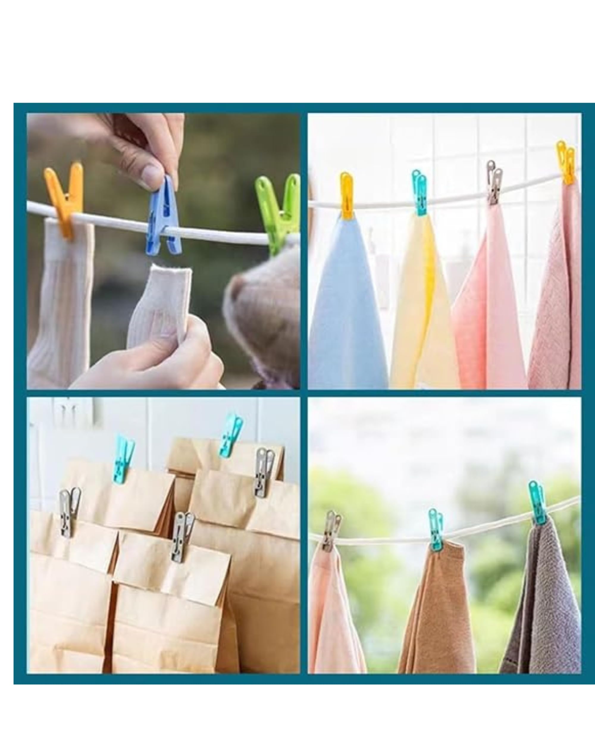 Premsons® Premium Clothes Pins – Strong & Durable Multipurpose Pegs for Drying, Hanging & Organizing – Reliable Indoor & Outdoor Use – Pack of 16