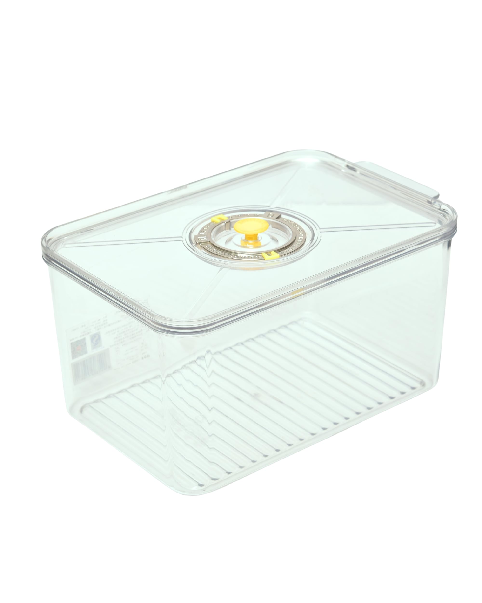 Premsons® Transparent Fridge Organizer Storage Box with Freshness Timer Lid – Ideal for Storing Vegetables & Fruits in the Kitchen, Durable and Space-Saving Acrylic Container
