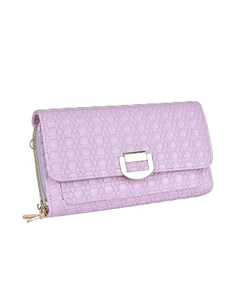 Eternia® Seraphine Wallet Sling Bag – Elegant & Versatile Faux Leather Crossbody Wallet Clutch with Detachable Straps - Lilac