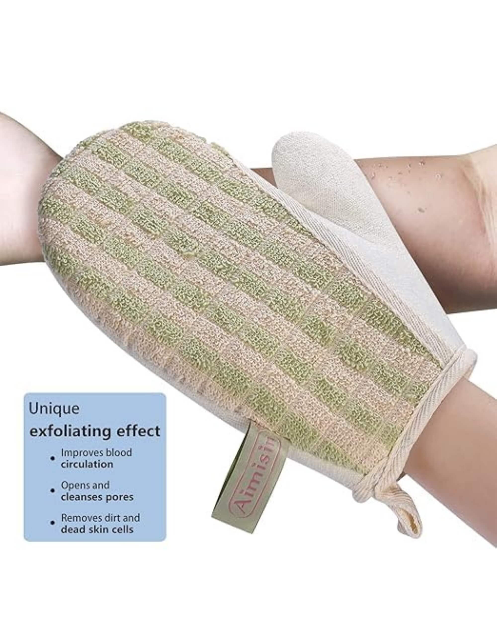Premsons® Exfoliating Body Scrub Gloves | Loofah Gloves for Men & Women | Removes Dead Skin & Impurities | Gentle & Reusable Bathing Mitts - Pack of 2