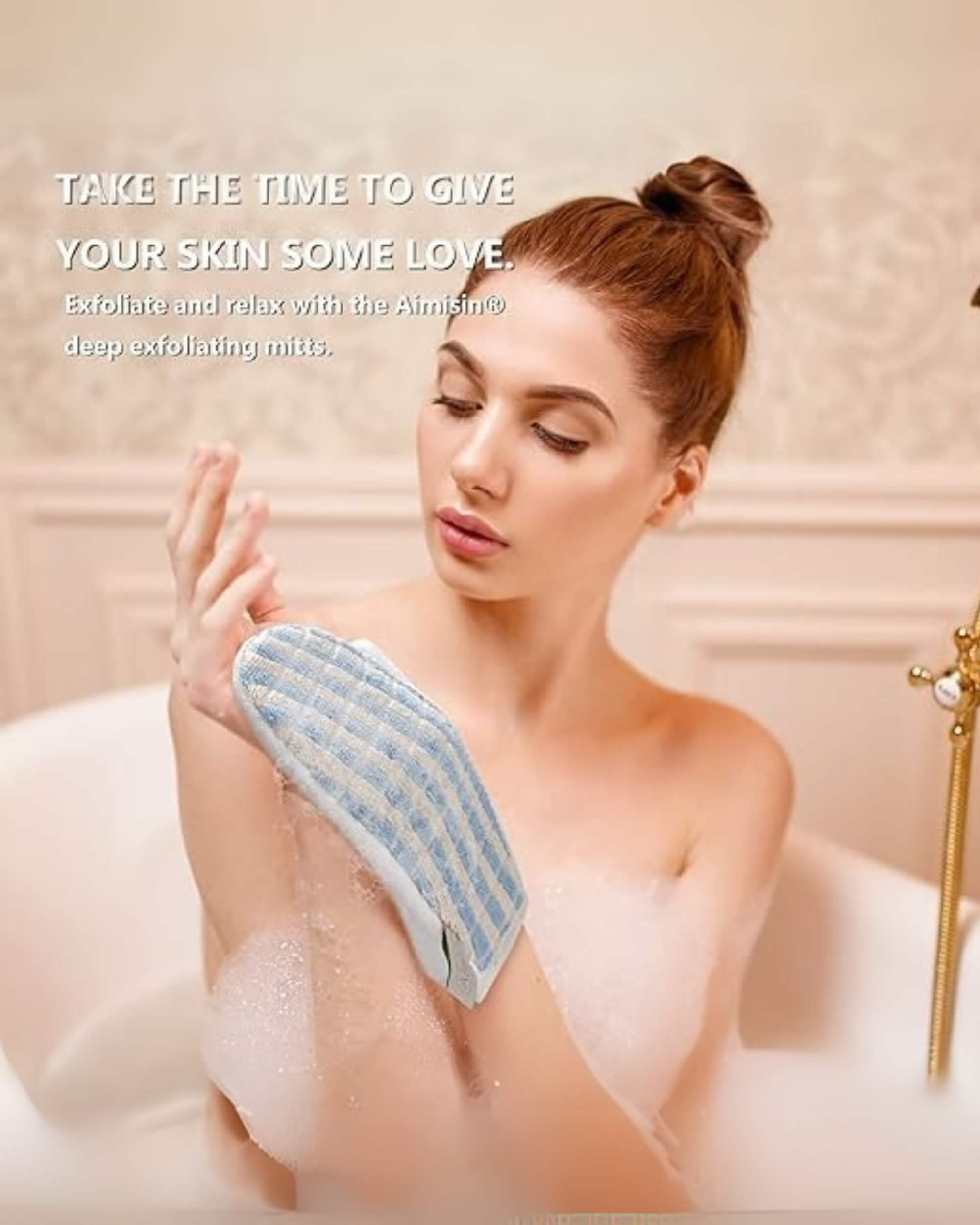 Premsons® Exfoliating Body Scrub Gloves | Loofah Gloves for Men & Women | Removes Dead Skin & Impurities | Gentle & Reusable Bathing Mitts - Pack of 2