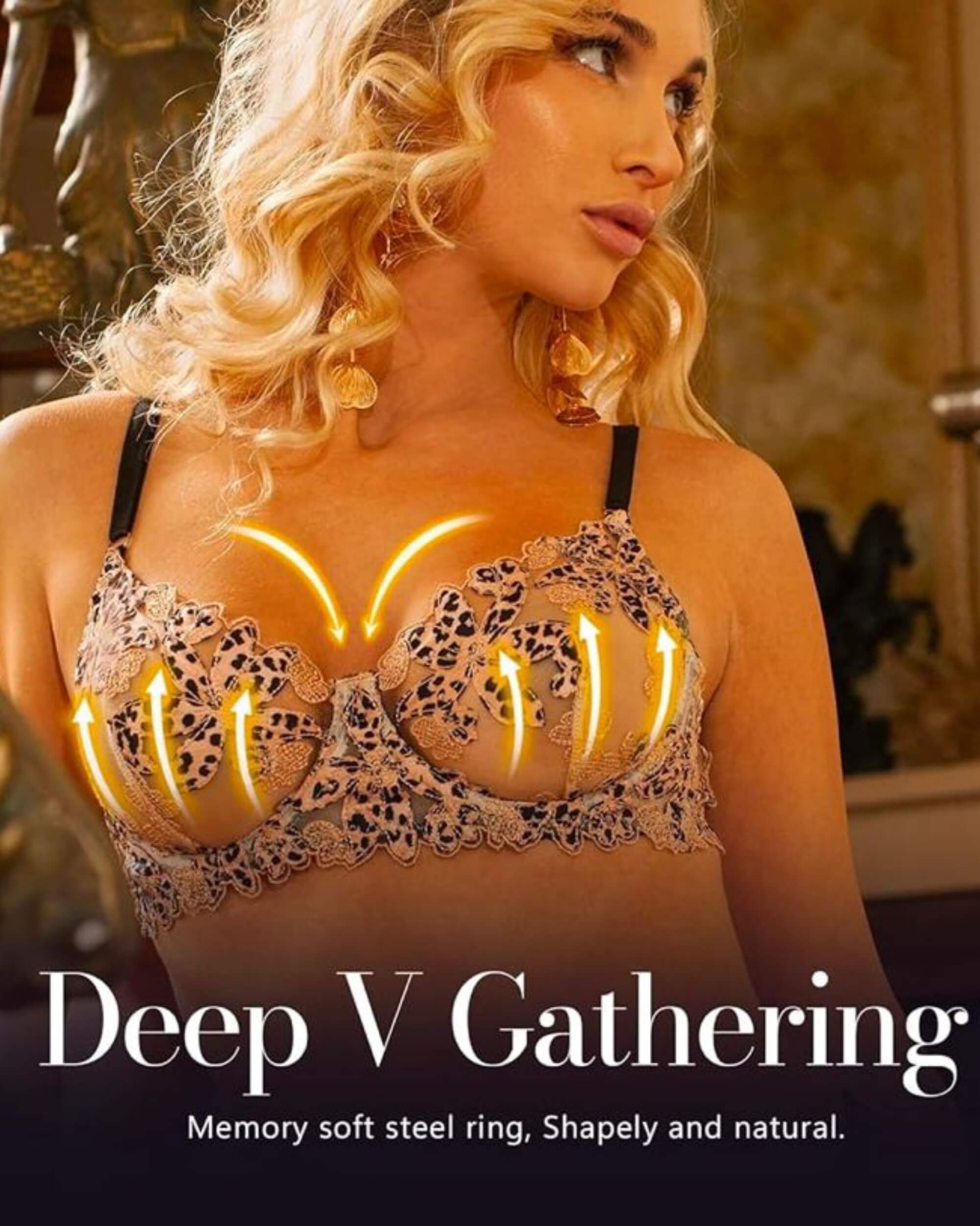 Premsons® Ladies Lace Lingerie Set – Sexy & Elegant Leopard Floral Lace Design Lingerie Set for a Bold, Alluring Look, Perfect for Special Occasions and Intimate Moments