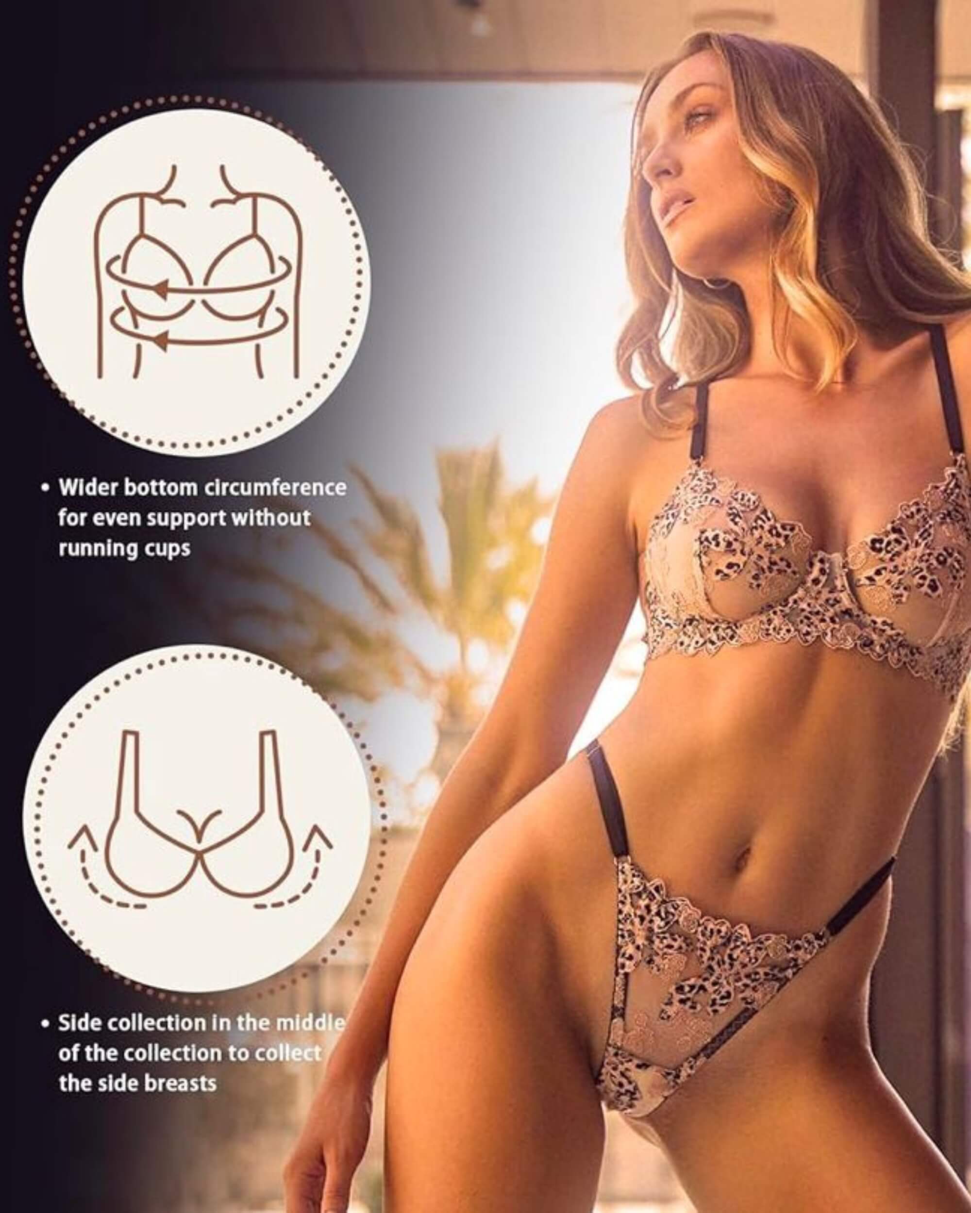 Premsons® Ladies Lace Lingerie Set – Sexy & Elegant Leopard Floral Lace Design Lingerie Set for a Bold, Alluring Look, Perfect for Special Occasions and Intimate Moments