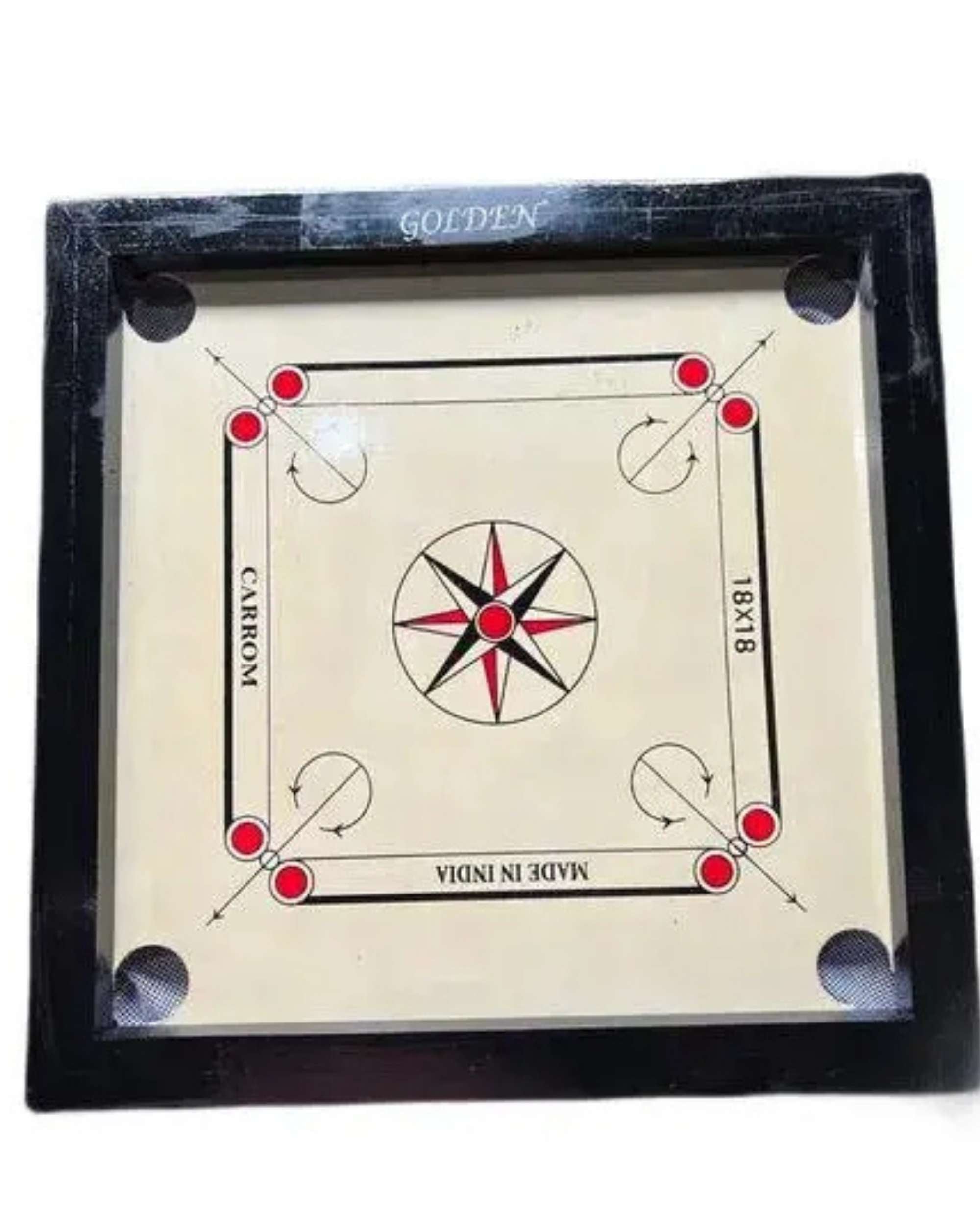 Premsons® Carrom Board – 18x18 Inch Small Size Wooden Game Board with Glossy Finish | Indoor Family Fun for Kids & Adults
