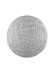 Premsons® Round Table Mat – Elegant Metallic Mesh Placemat | Washable, Wipeable, Non-Slip & Heat-Resistant | Dining Table Mat for Kitchen, Wedding & Party Décor – Silver