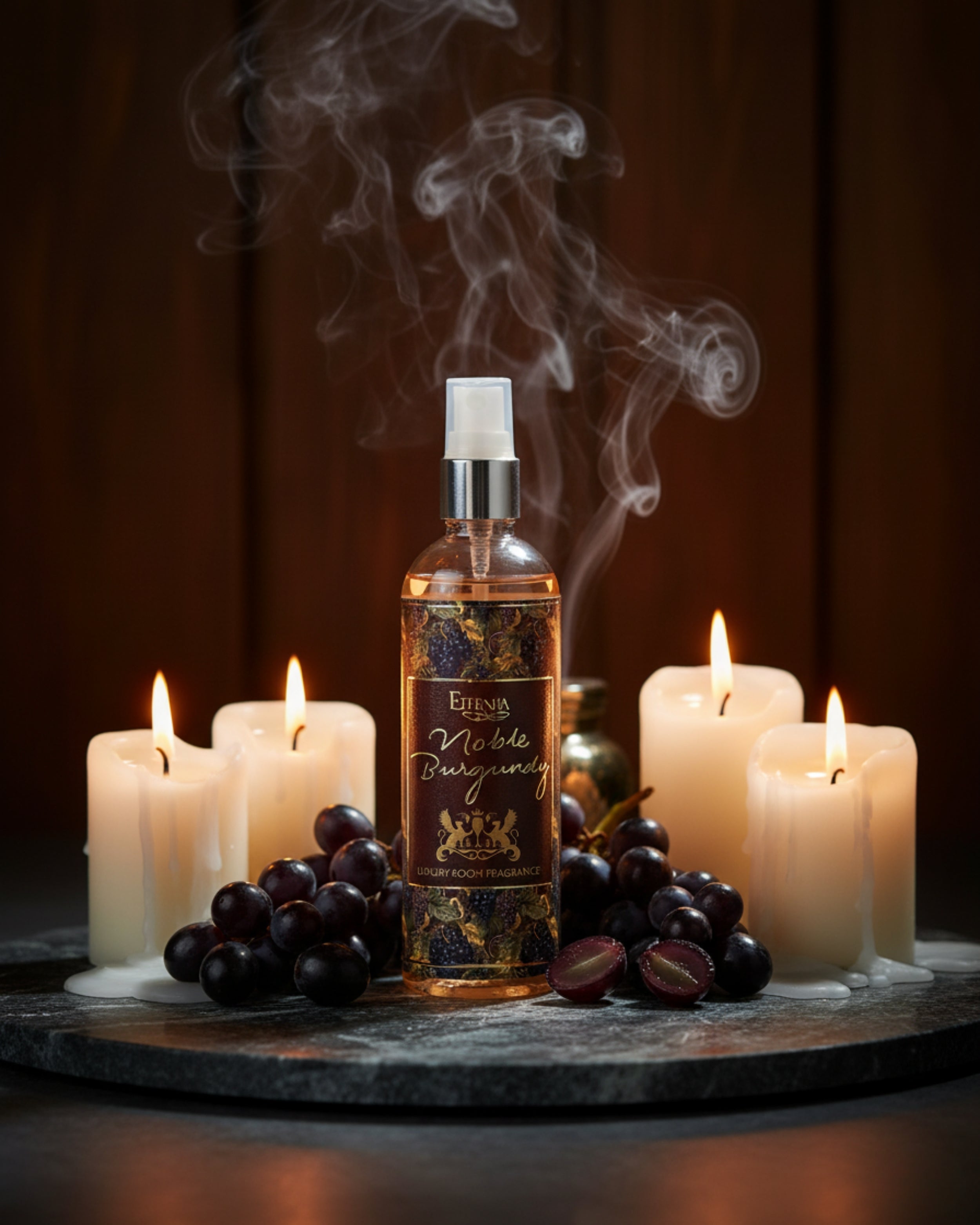 Eternia® Noble Burgundy Room Spray – Rich Oriental & Woody Aroma | Long-Lasting Premium Air Freshener for Home & Office – 200ml