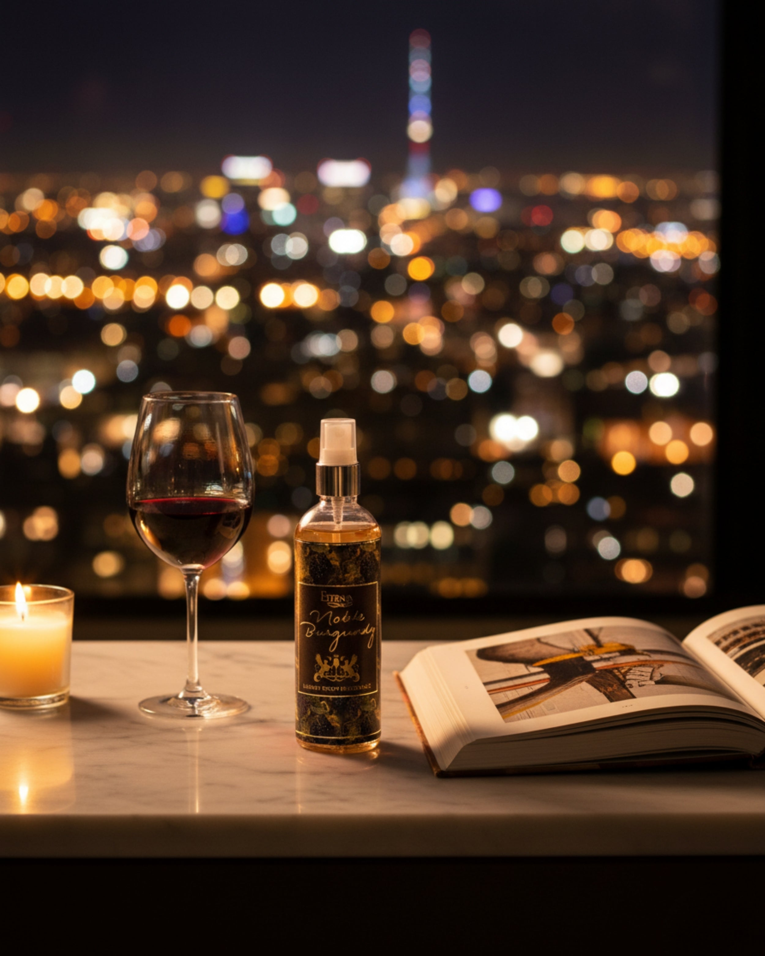 Eternia® Noble Burgundy Room Spray – Rich Oriental & Woody Aroma | Long-Lasting Premium Air Freshener for Home & Office – 200ml