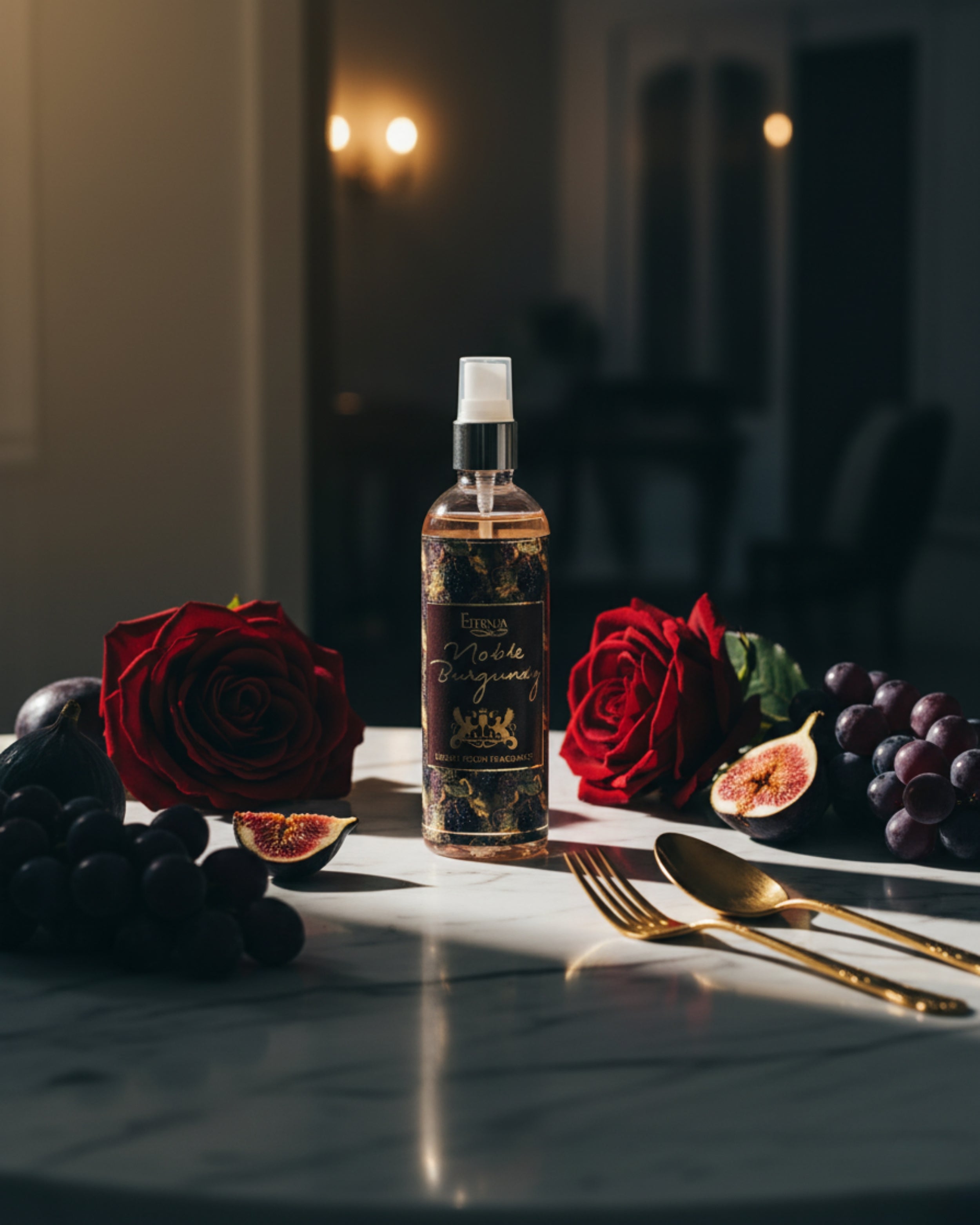 Eternia® Noble Burgundy Room Spray – Rich Oriental & Woody Aroma | Long-Lasting Premium Air Freshener for Home & Office – 200ml