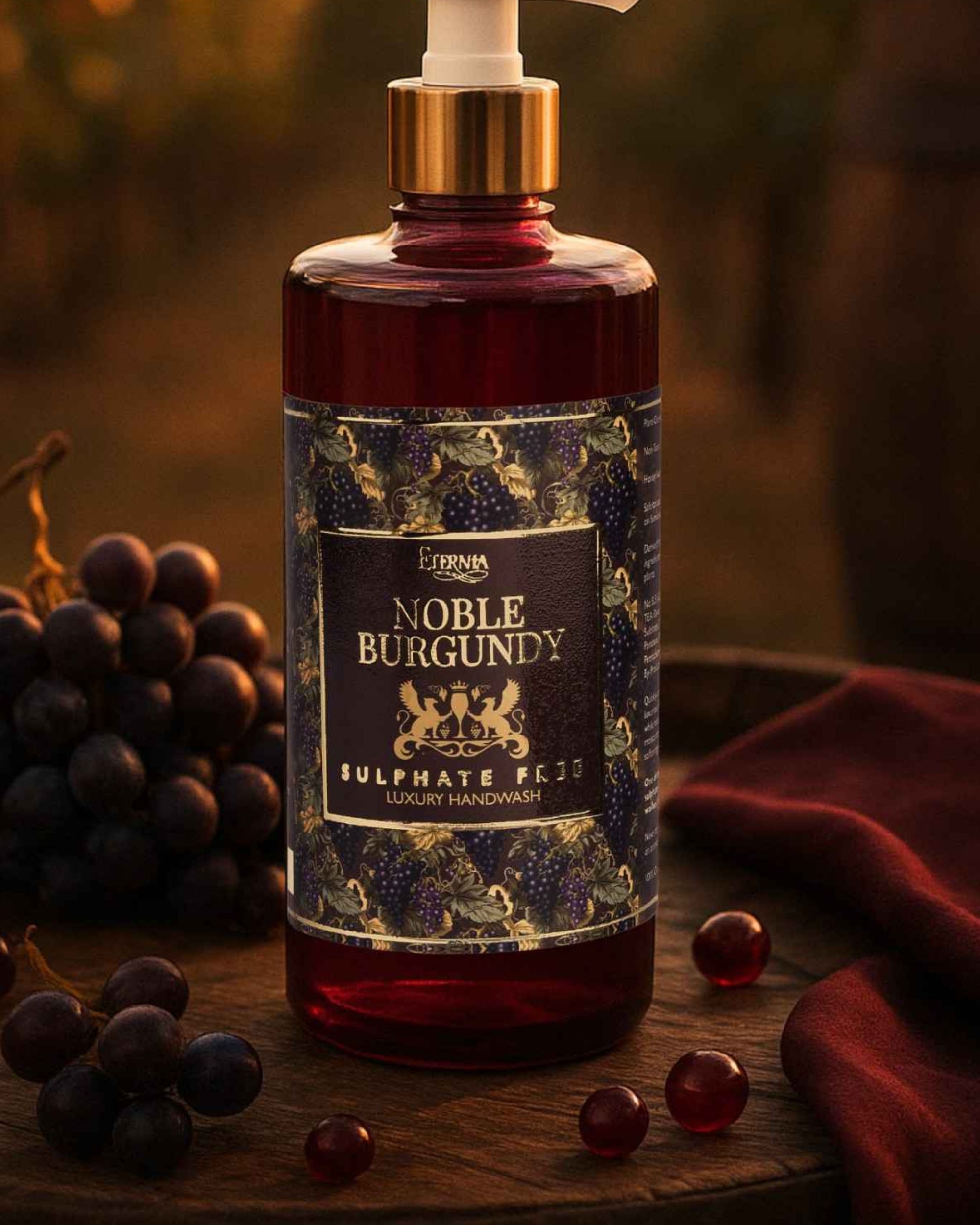 Eternia® Noble Burgundy Sulphate-Free Luxury Handwash – Gentle & Moisturizing, Premium Fragrance