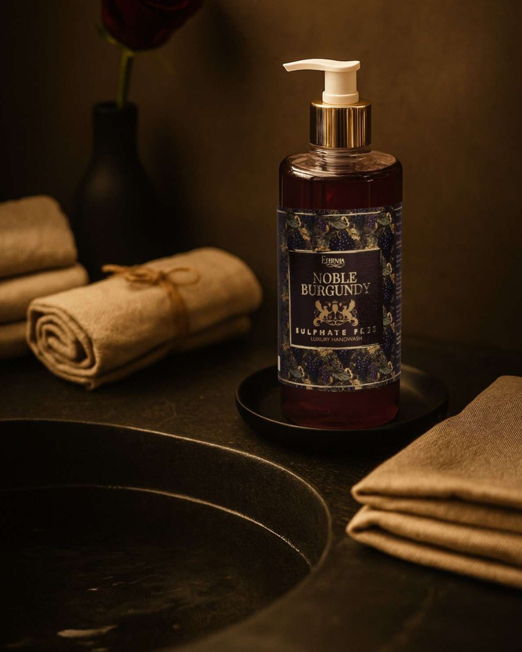 Eternia® Noble Burgundy Sulphate-Free Luxury Handwash – Gentle & Moisturizing, Premium Fragrance