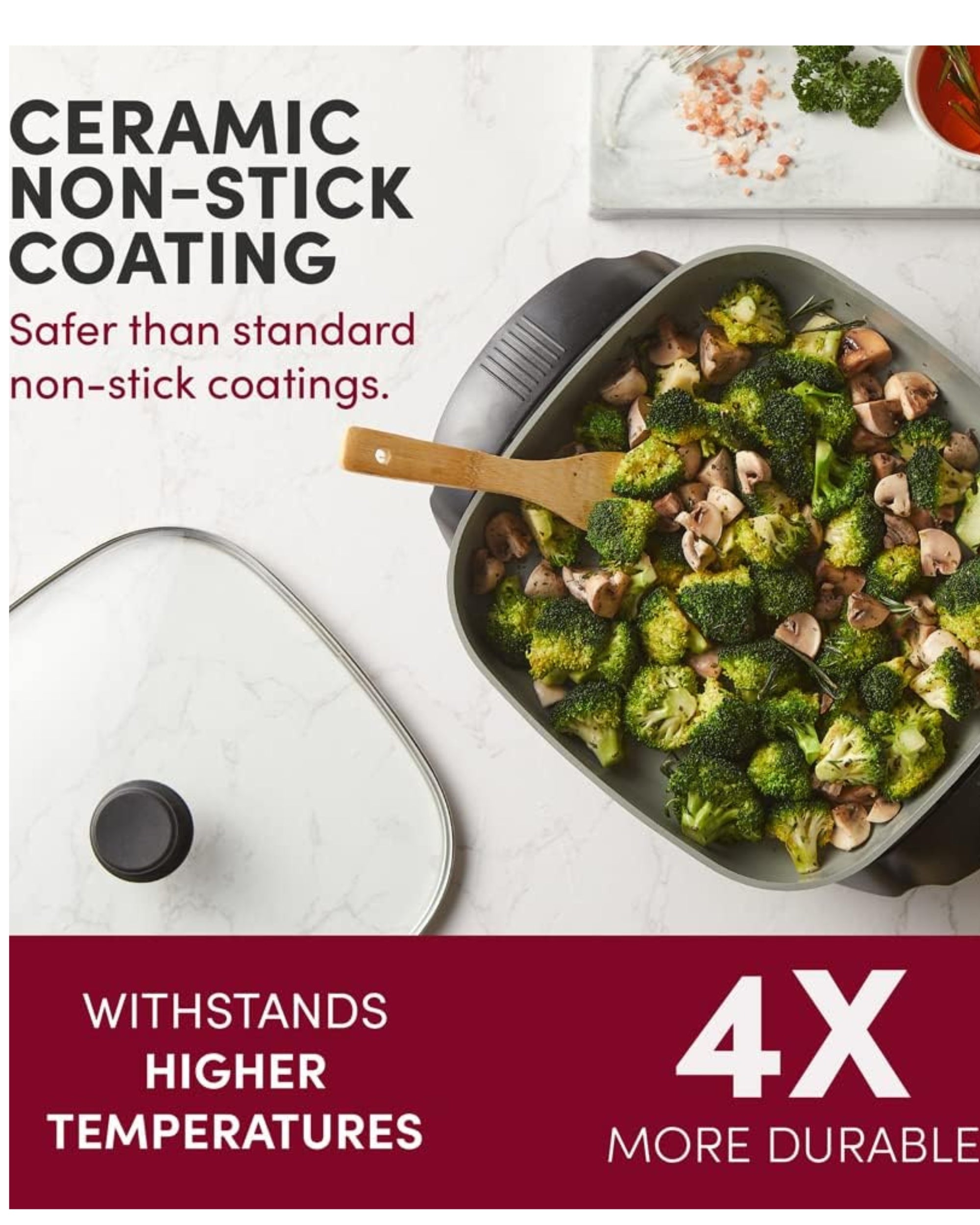 Premsons® Electric Frying Pan – Non-Stick Multi-Purpose Electric Skillet for Cooking, Frying, Grilling & Sautéing | Easy to Use & Clean