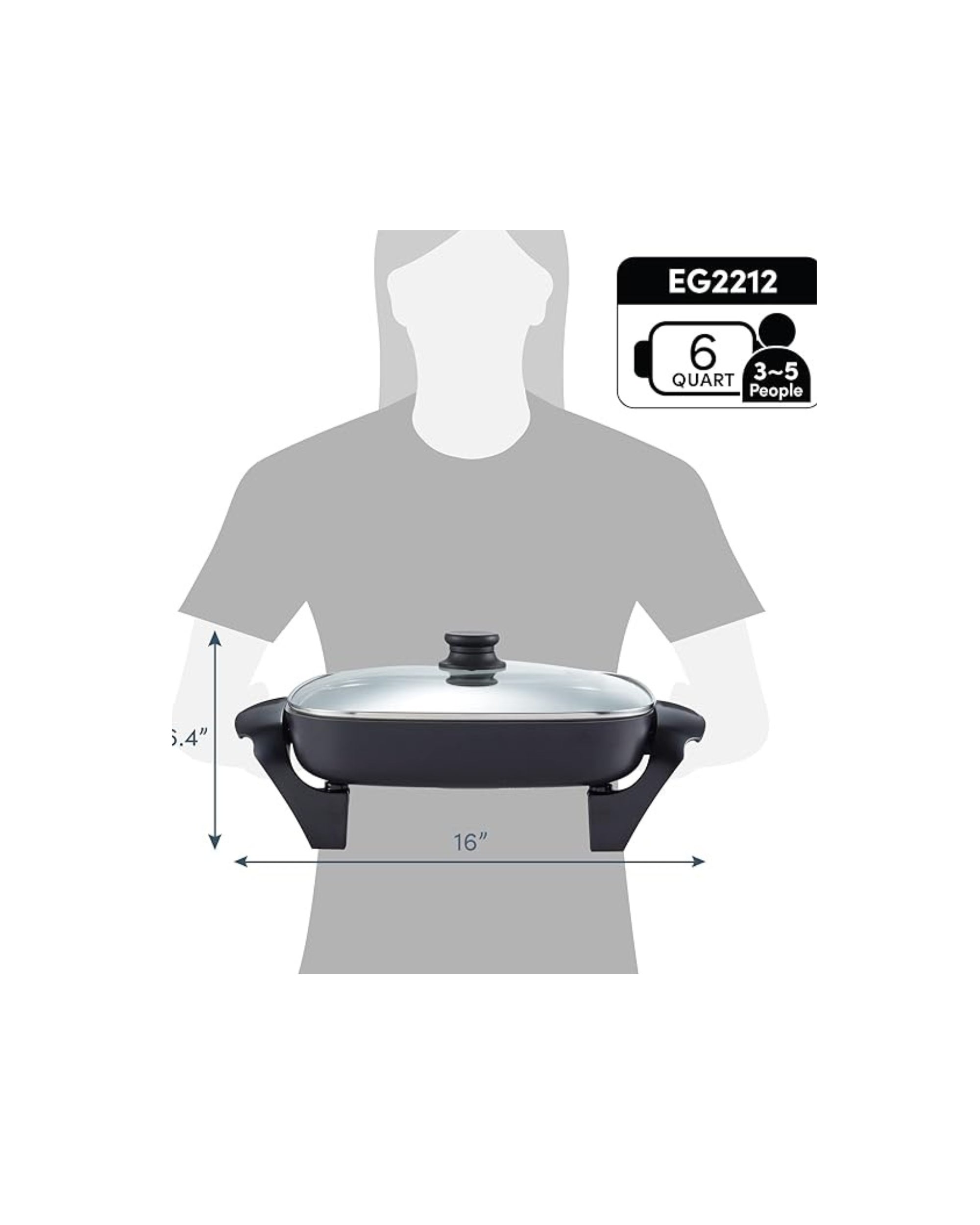 Premsons® Electric Frying Pan – Non-Stick Multi-Purpose Electric Skillet for Cooking, Frying, Grilling & Sautéing | Easy to Use & Clean