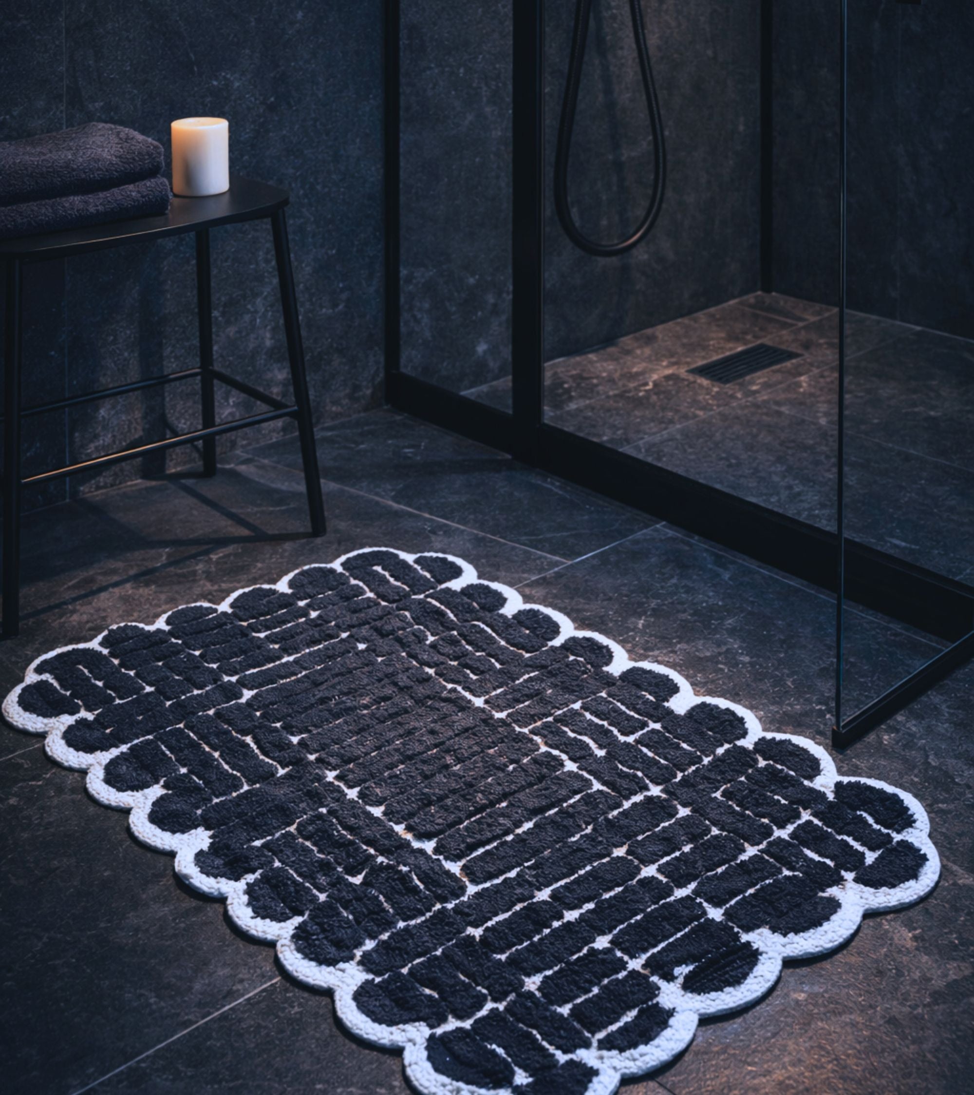 Premsons® Bath Mat Campos - Soft Absorbent Anti-Skid Bathroom Floor Mat - Quick Dry Shower Mat for Home