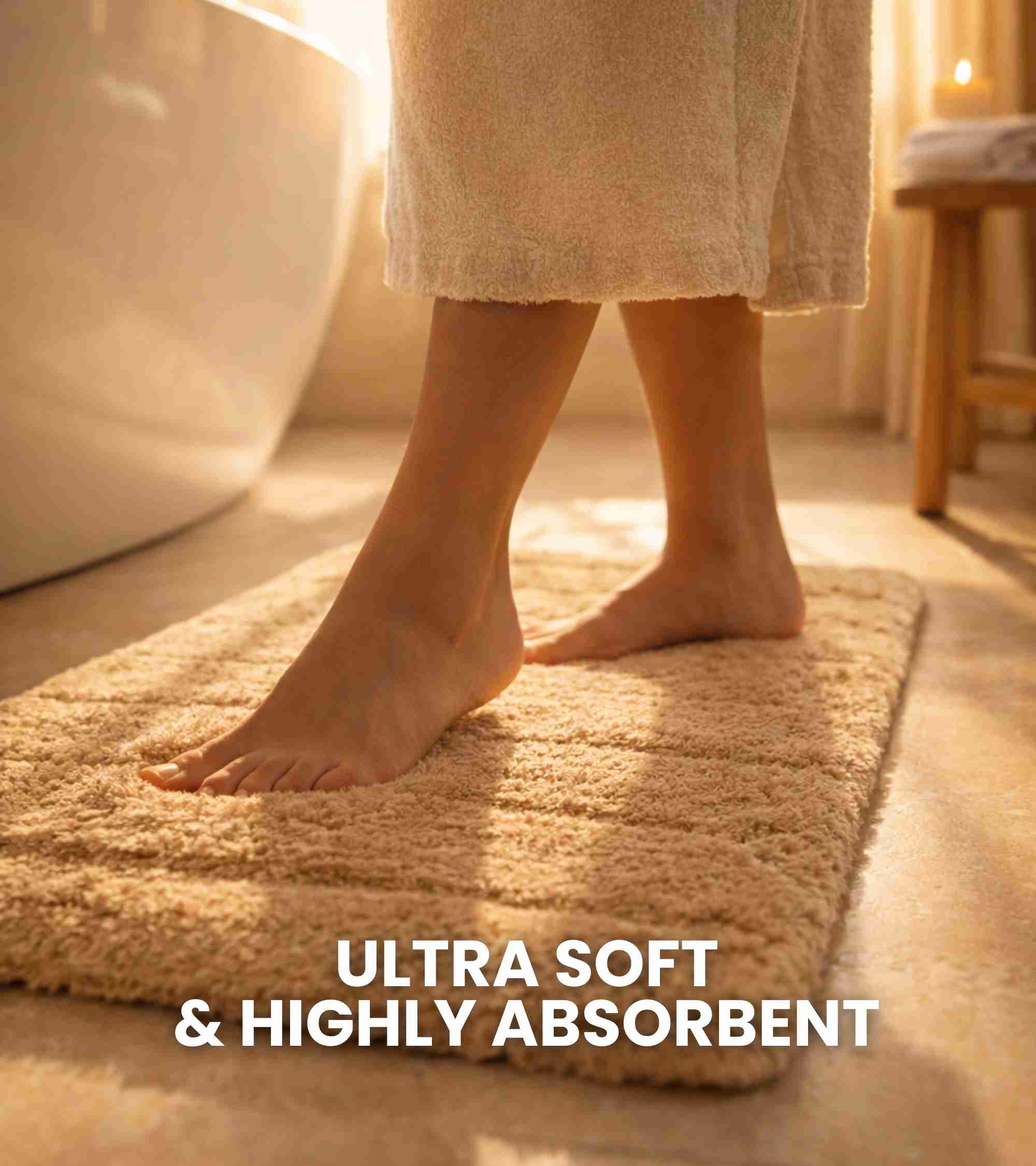 Premsons® Premium Luxury Collection Bath Mat (40x60 cm) | Plush, Non-Slip, Quick Dry Bathroom Mat for Shower, Spa & Home