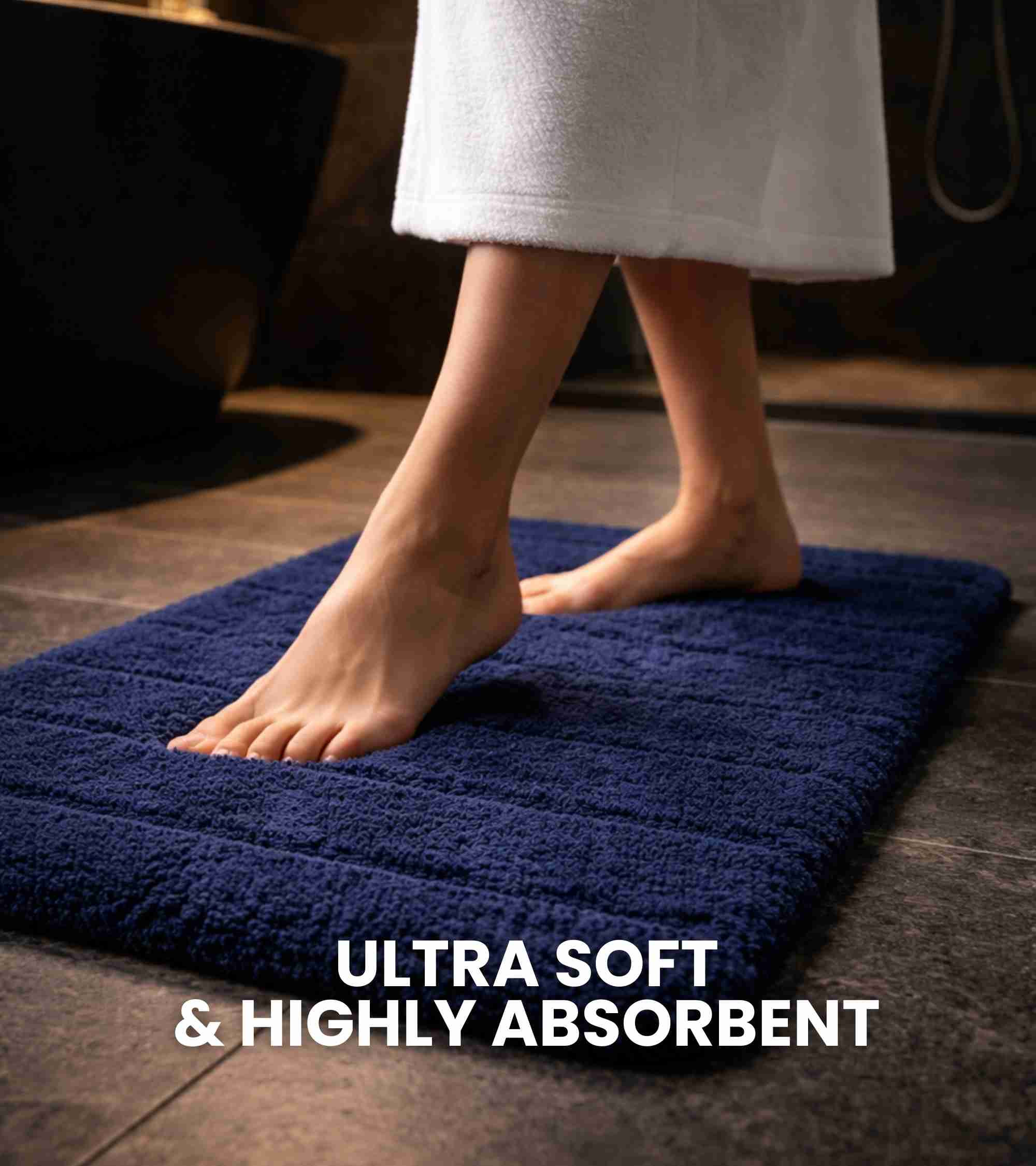 Premsons® Premium Luxury Collection Bath Mat (40x60 cm) | Plush, Non-Slip, Quick Dry Bathroom Mat for Shower, Spa & Home