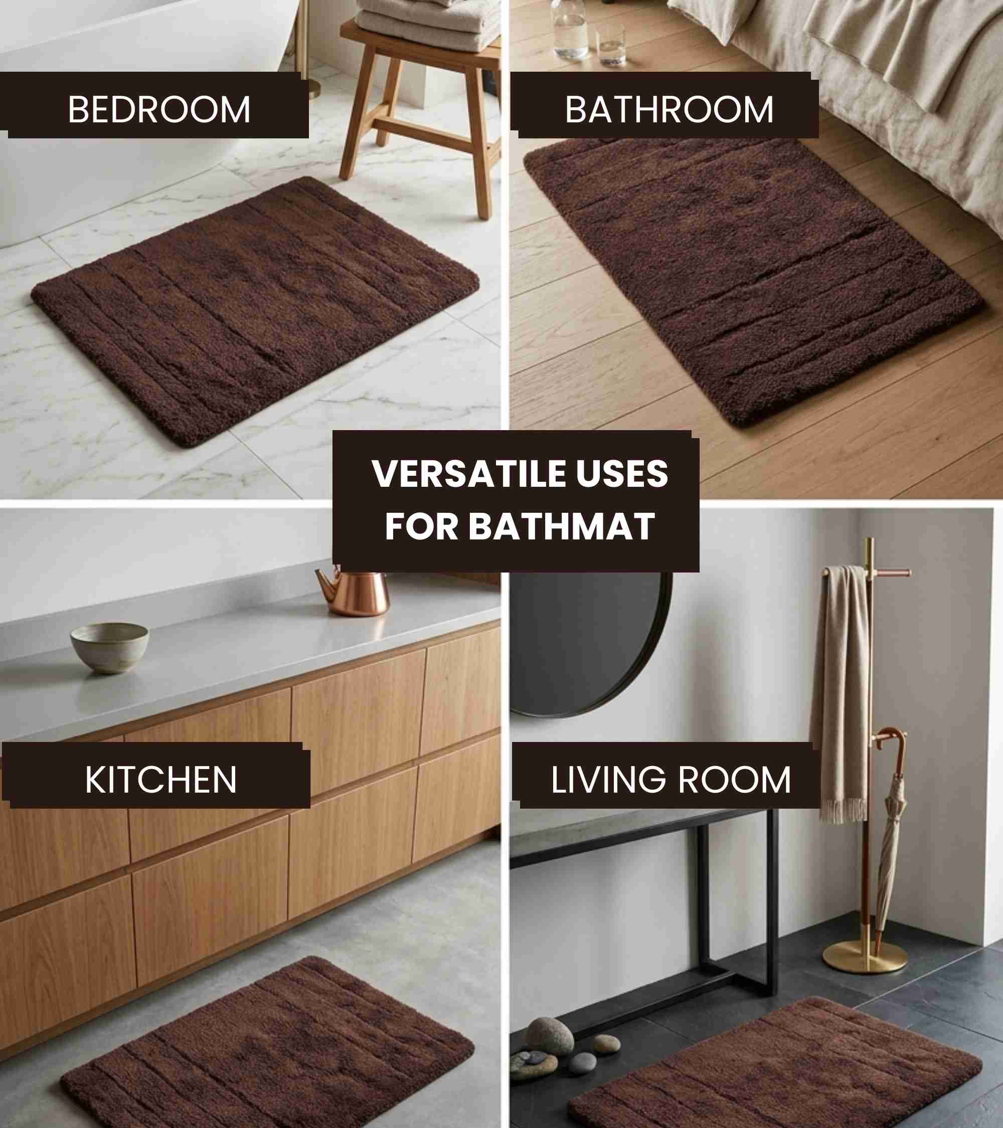Premsons® Premium Luxury Collection Bath Mat (40x60 cm) | Plush, Non-Slip, Quick Dry Bathroom Mat for Shower, Spa & Home