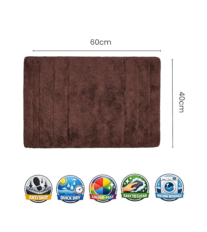 Premsons® Premium Luxury Collection Bath Mat (40x60 cm) | Plush, Non-Slip, Quick Dry Bathroom Mat for Shower, Spa & Home