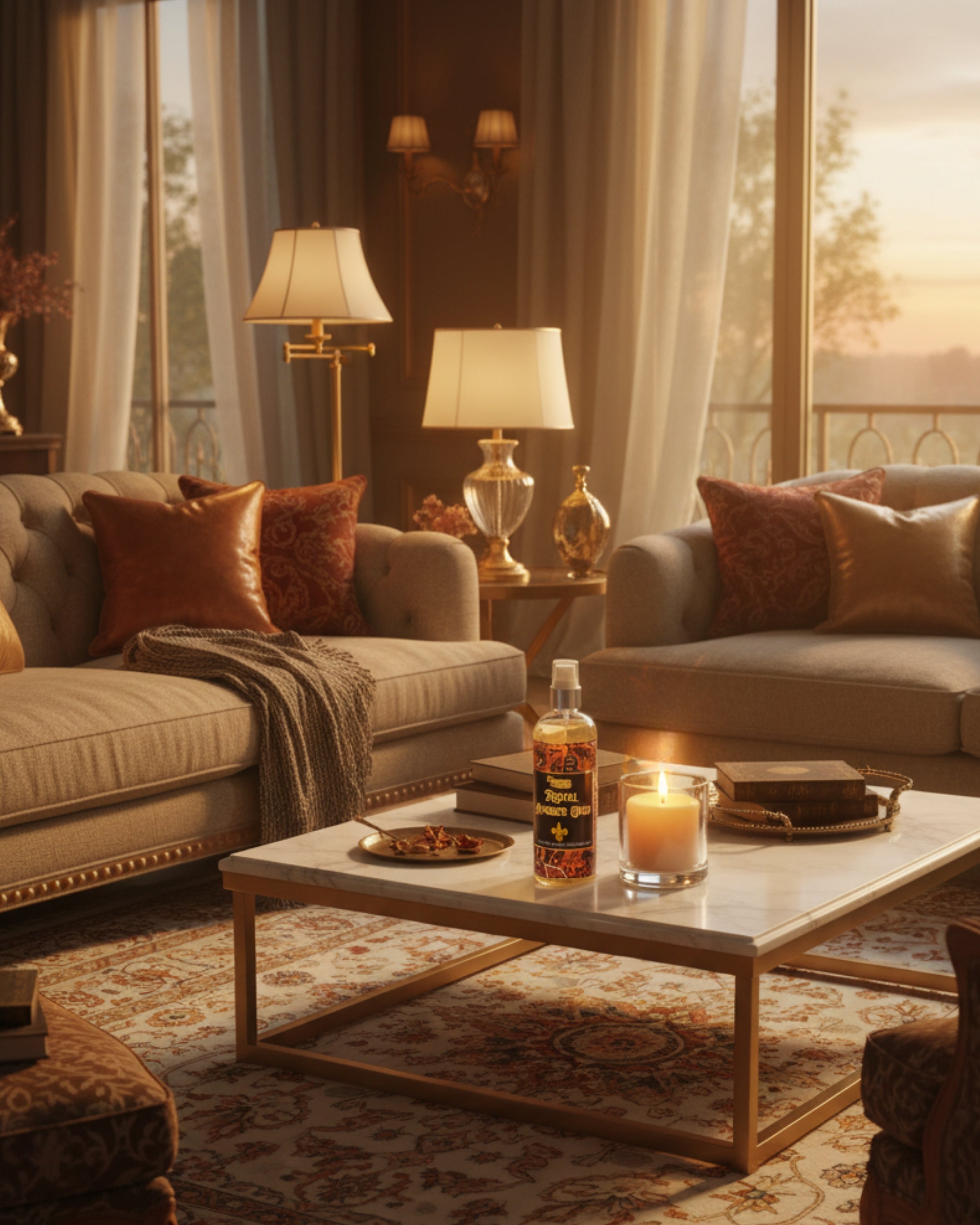 Eternia® Royal Amber Oud Room Spray – Warm Woody & Amber Aroma | Long-Lasting Premium Air Freshener for Home, Office & Living Spaces – 200ml