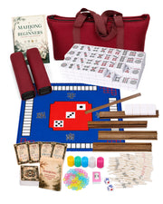 Premsons® American Mahjong Set with 166 White Melamine Tiles with Blue Mat