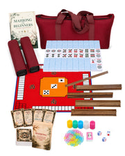 Premsons® American Mahjong Set – 166 Blue Melamine Tiles & Red Mat