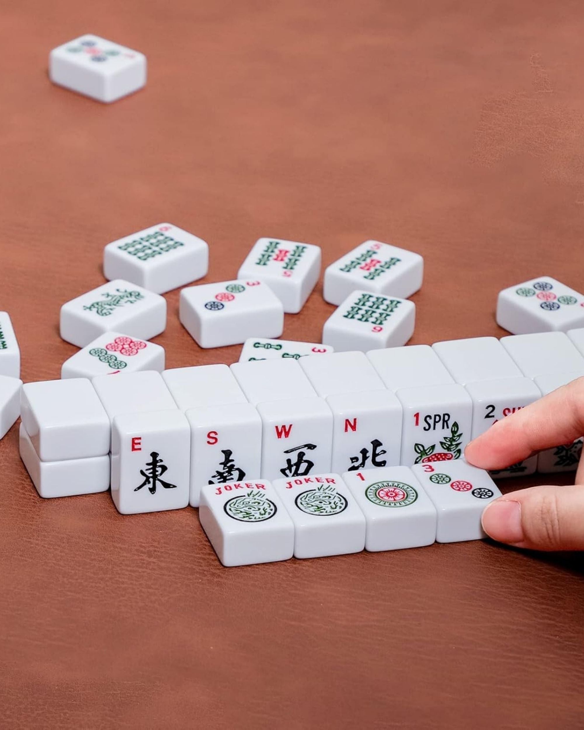 Premsons® Complete American Mahjong Set - Classic White Tiles – Tiles, Racks, Pushers, Dice, Beginner Guide & Storage Carry Bag – Portable Travel Game Kit (Copy)