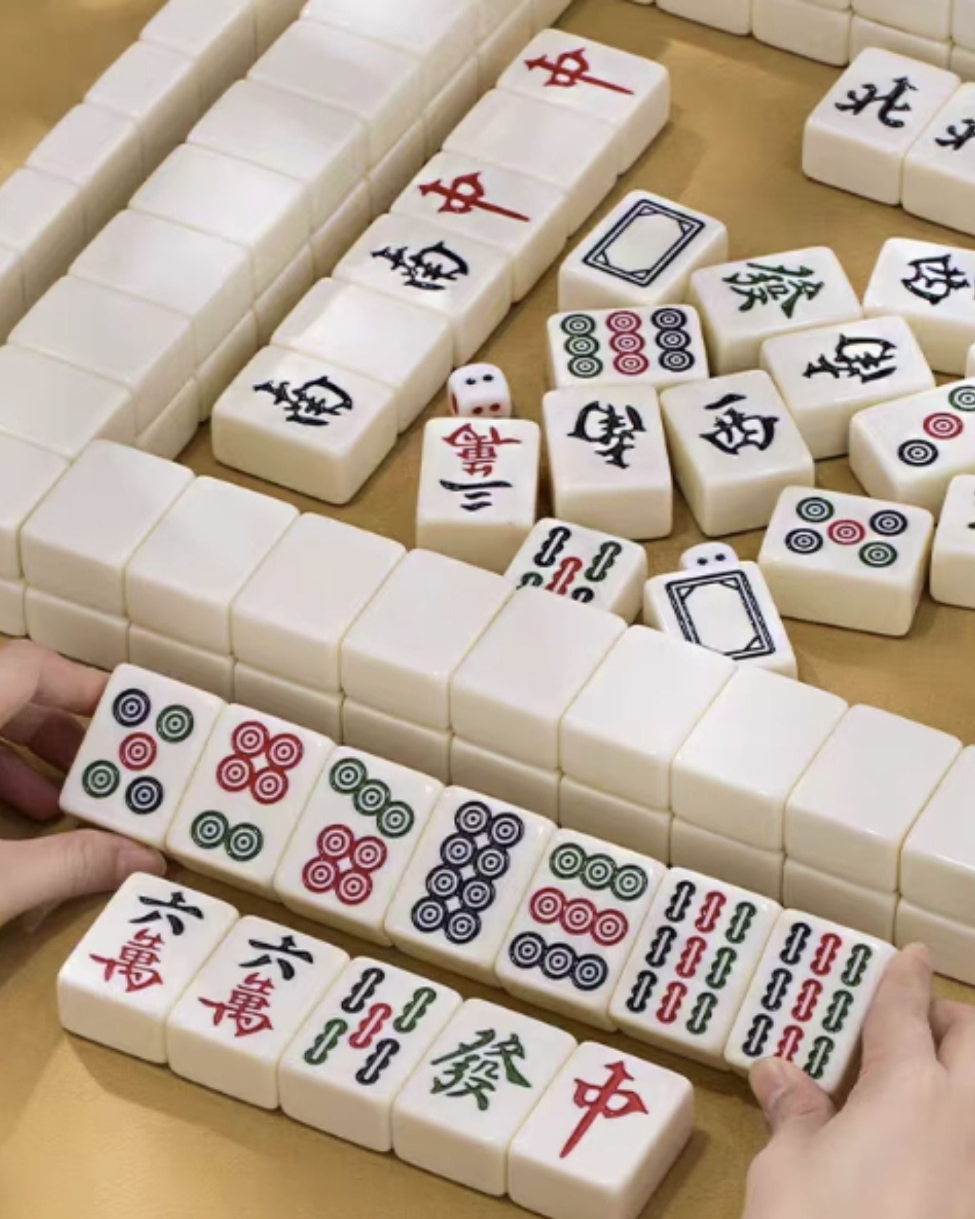 Premsons® Complete American Mahjong Set - Classic White Tiles – Tiles, Racks, Pushers, Dice, Beginner Guide & Storage Carry Bag – Portable Travel Game Kit (Copy)