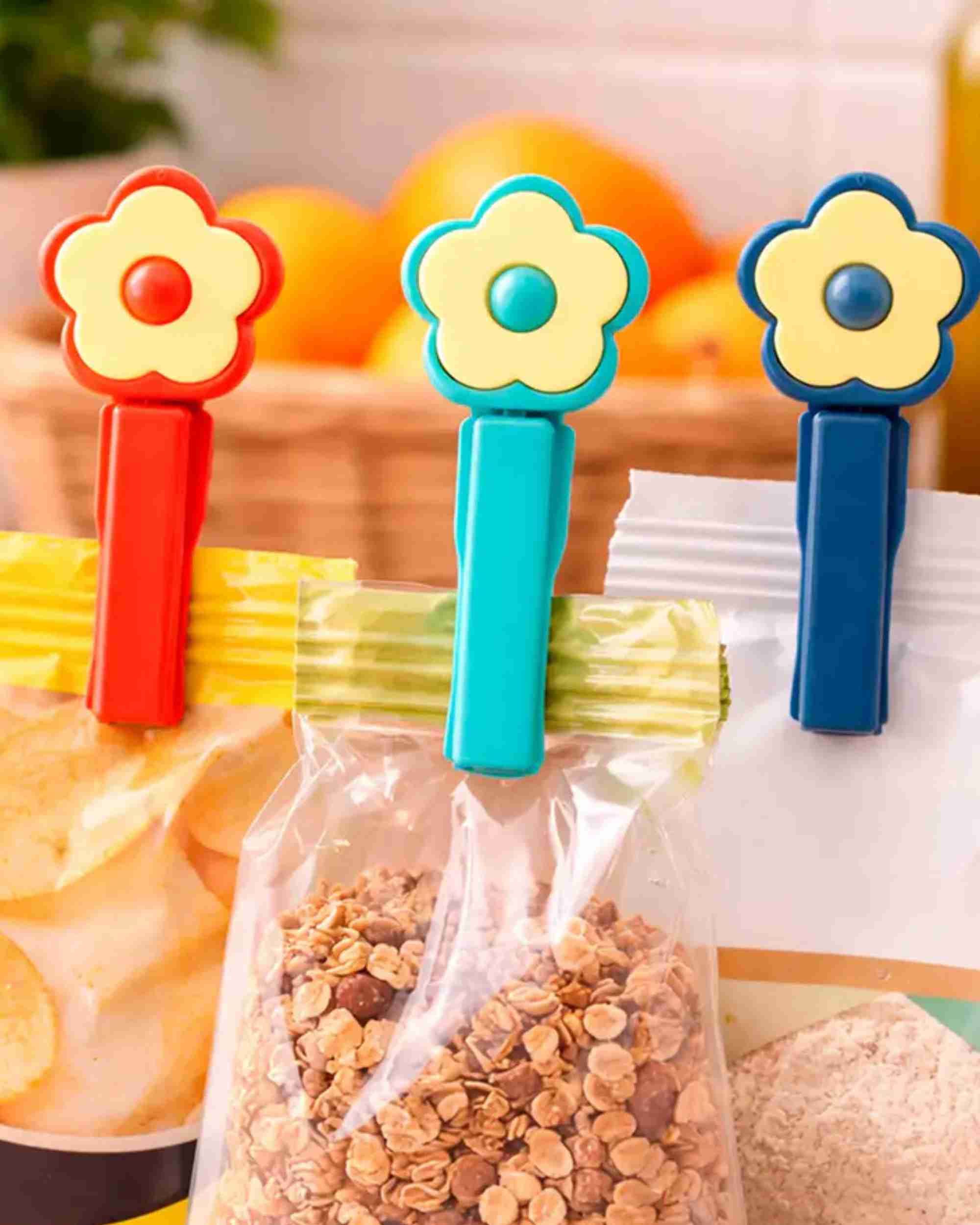 Premsons® Sealing Clips for Food Bags – Reusable Airtight Snack & Storage Bag Clips, Multipurpose Kitchen Organizer Clips (Set of 3 packs)