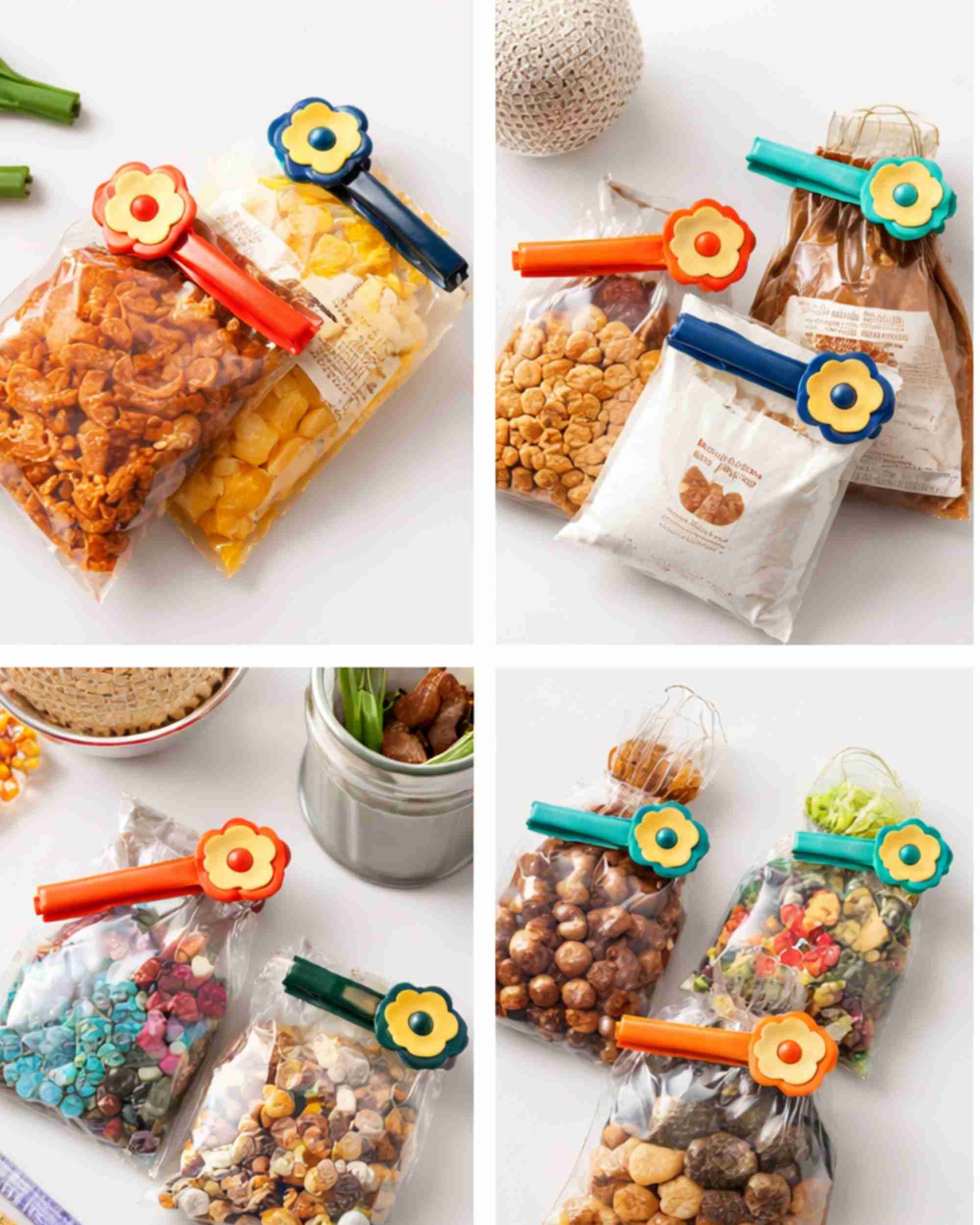 Premsons® Sealing Clips for Food Bags – Reusable Airtight Snack & Storage Bag Clips, Multipurpose Kitchen Organizer Clips (Set of 3 packs)