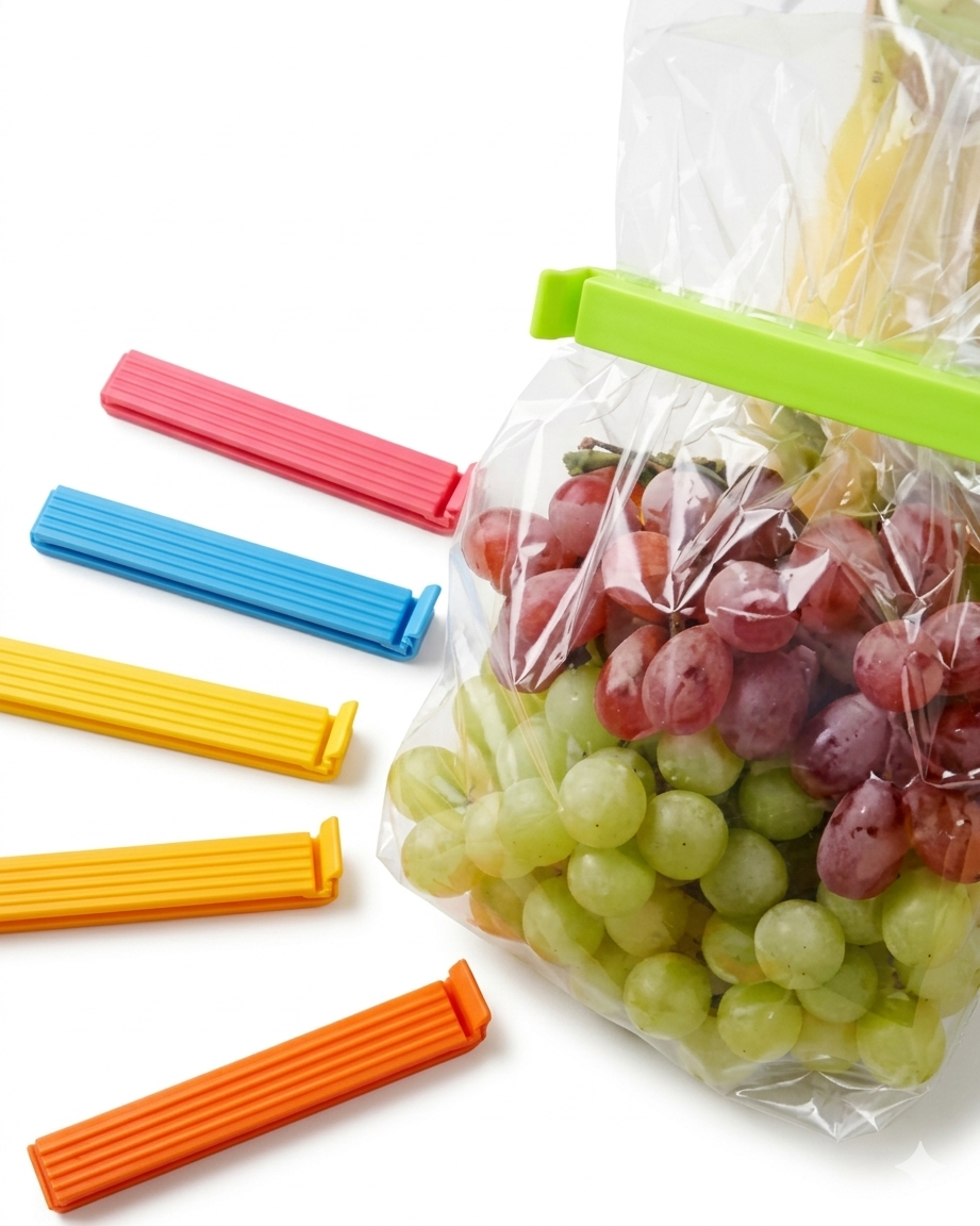 Premsons® Sealing Clips for Food Bags – Reusable Airtight Snack & Storage Bag Clips, Multipurpose Kitchen Organizer Clips (Set of 3 packs)