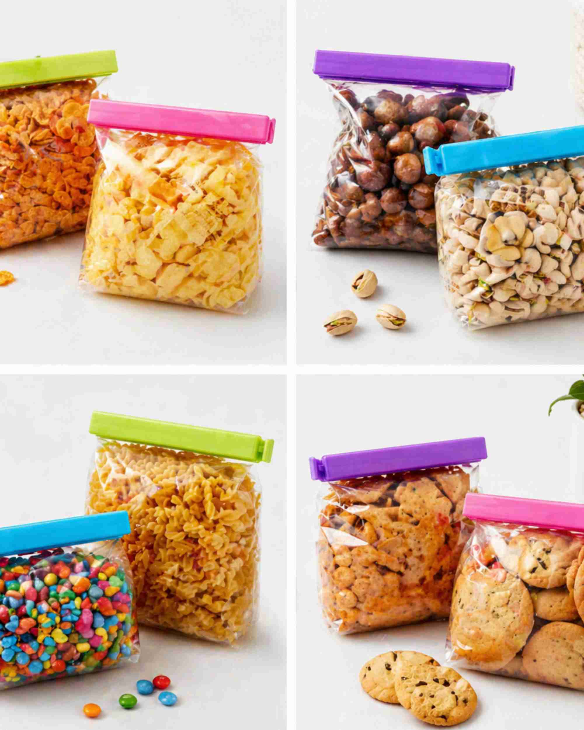 Premsons® Sealing Clips for Food Bags – Reusable Airtight Snack & Storage Bag Clips, Multipurpose Kitchen Organizer Clips (Set of 3 packs)