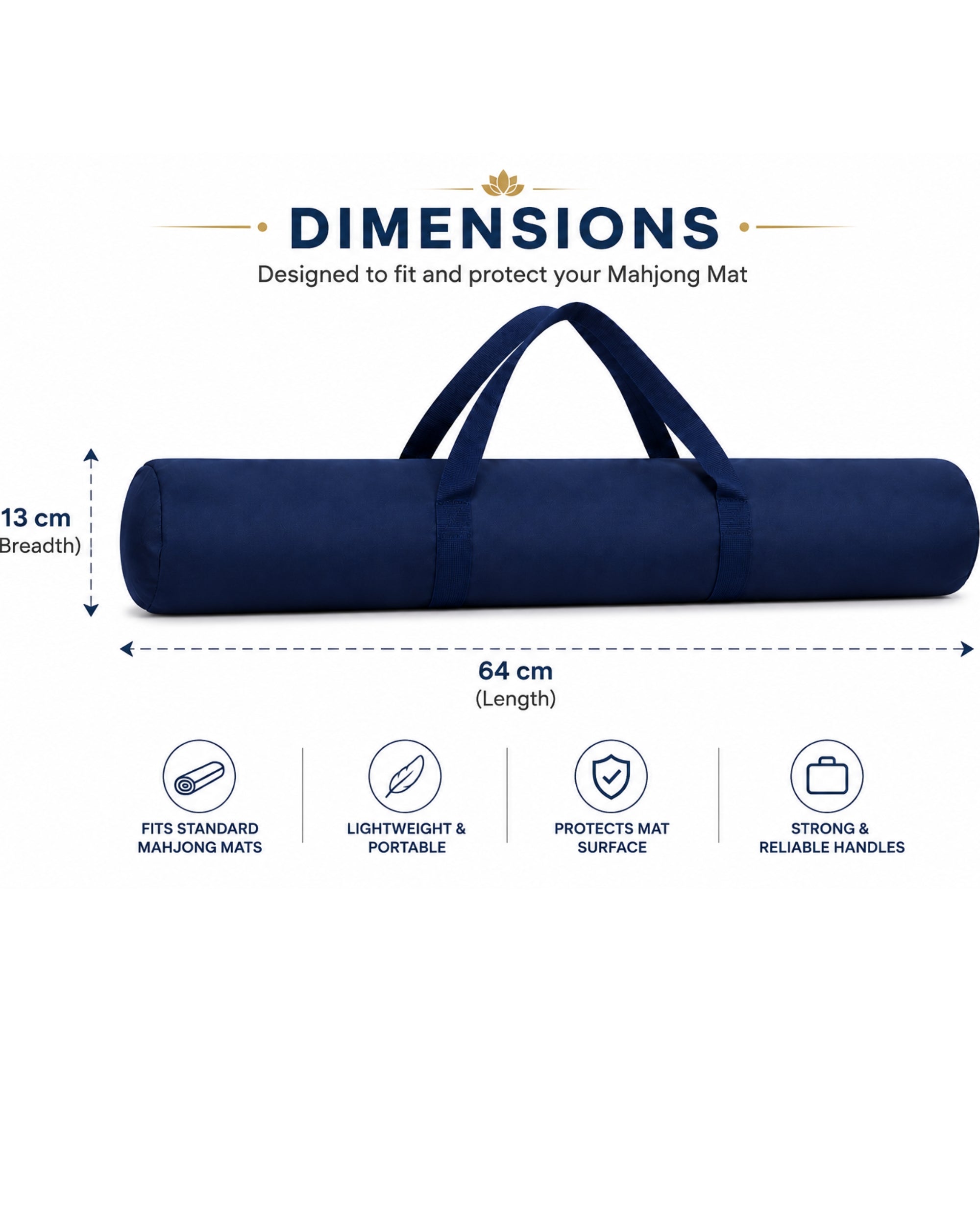 Premsons® Premium Mahjong Mat Carry Bag – Stylish, Durable & Easy Storage for Mahjong Playing Mats