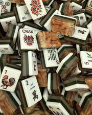 Premsons® 160-Piece 4-Layer Acrylic Wood Grain Mahjong Tiles Set
