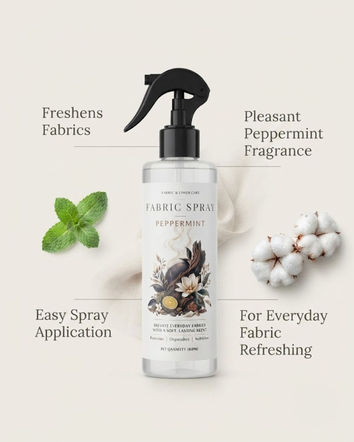 Premsons® Peppermint Fabric Freshener – Crisp Fragrance Spray for Clothes & Linen