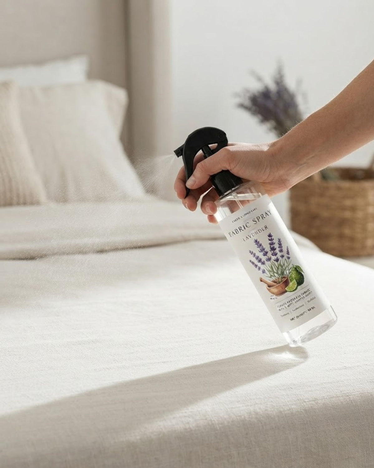Premsons® Lavender Fabric Perfume Spray – Premium Freshener for Clothes & Household Fabrics.