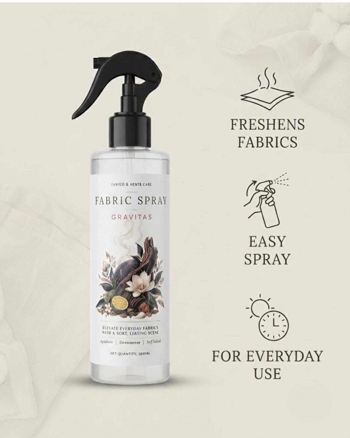 Premsons® Gravitas Fabric Spray – Premium Fabric & Linen Freshener