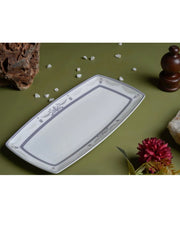 Premsons® Set of 2 Rectangular Porcelain Serving Plates with Blue and Gold Mosaic Border (Copy)